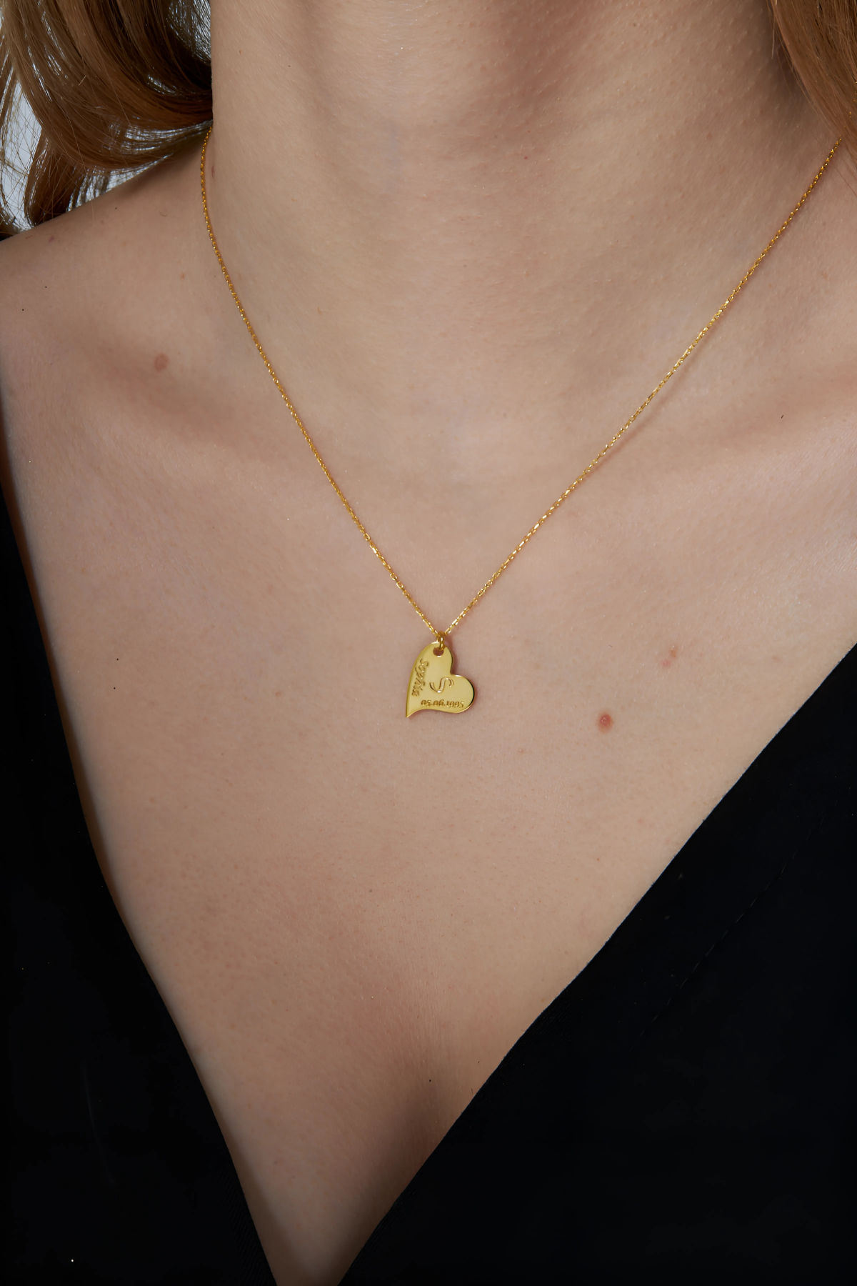 Tarih Harfli Kalp Kolye - 925 GÜMÜŞ