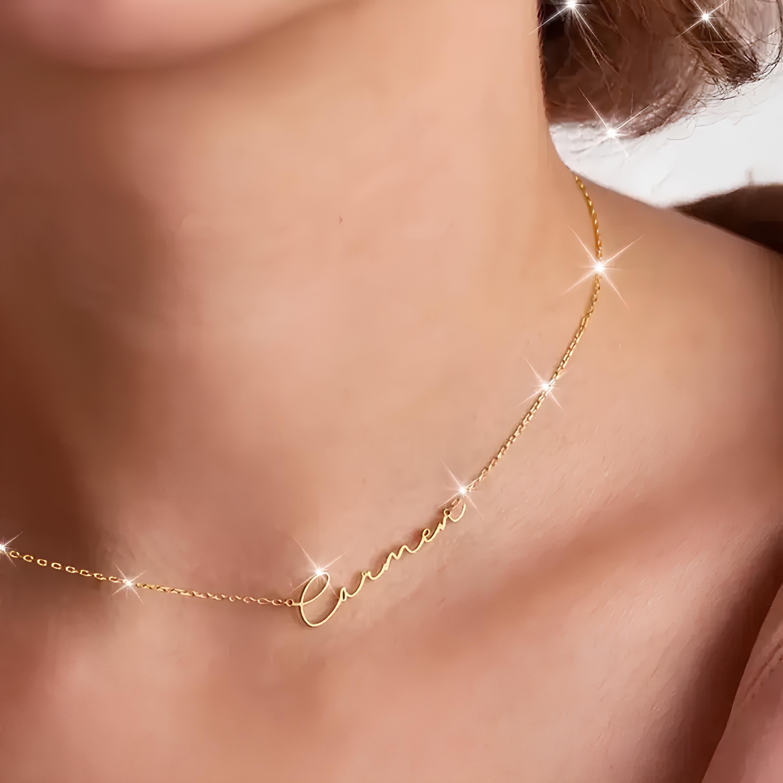 Klasik Script İsim Kolye - 925 GÜMÜŞ