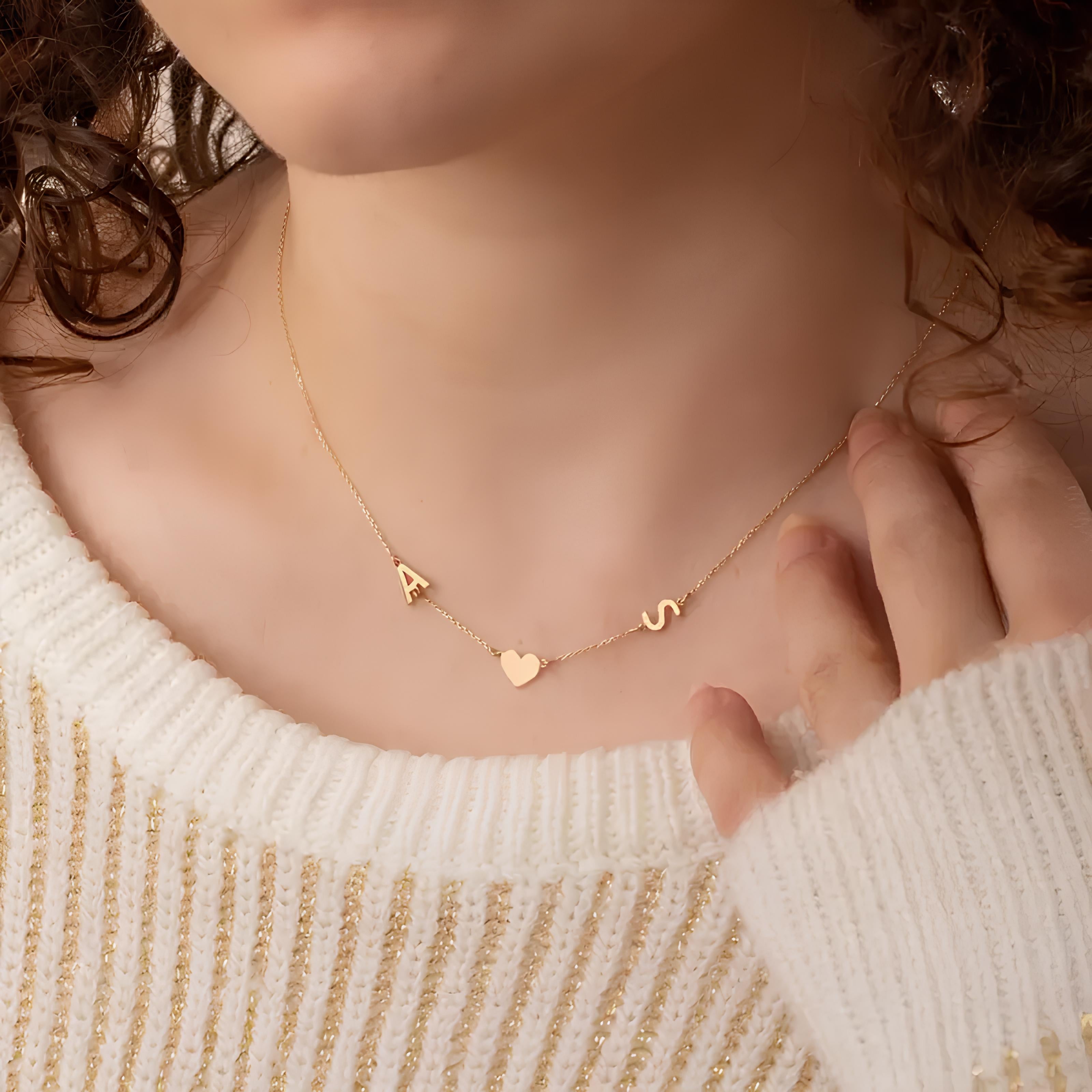 Aşk Bağlantılı Harf Kolye - 925 GÜMÜŞ