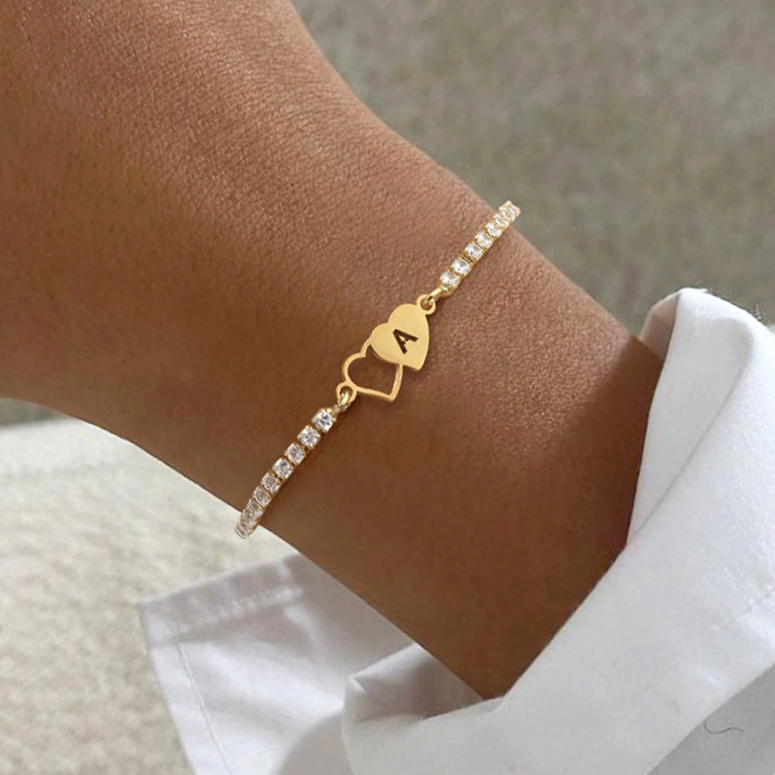 İkili Kalpli Su Yolu Bileklik