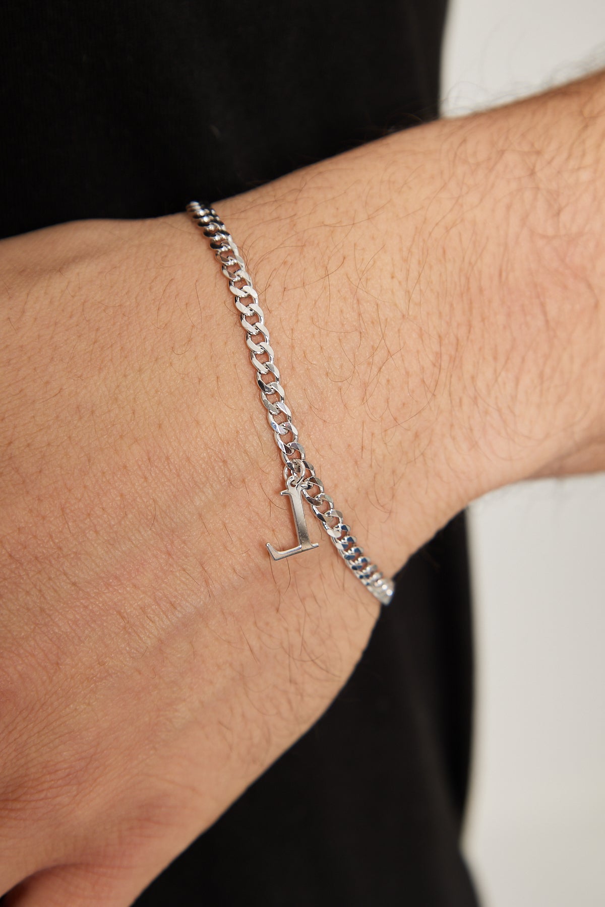 Harf Zincirli Çift Bileklik - 925 GÜMÜŞ