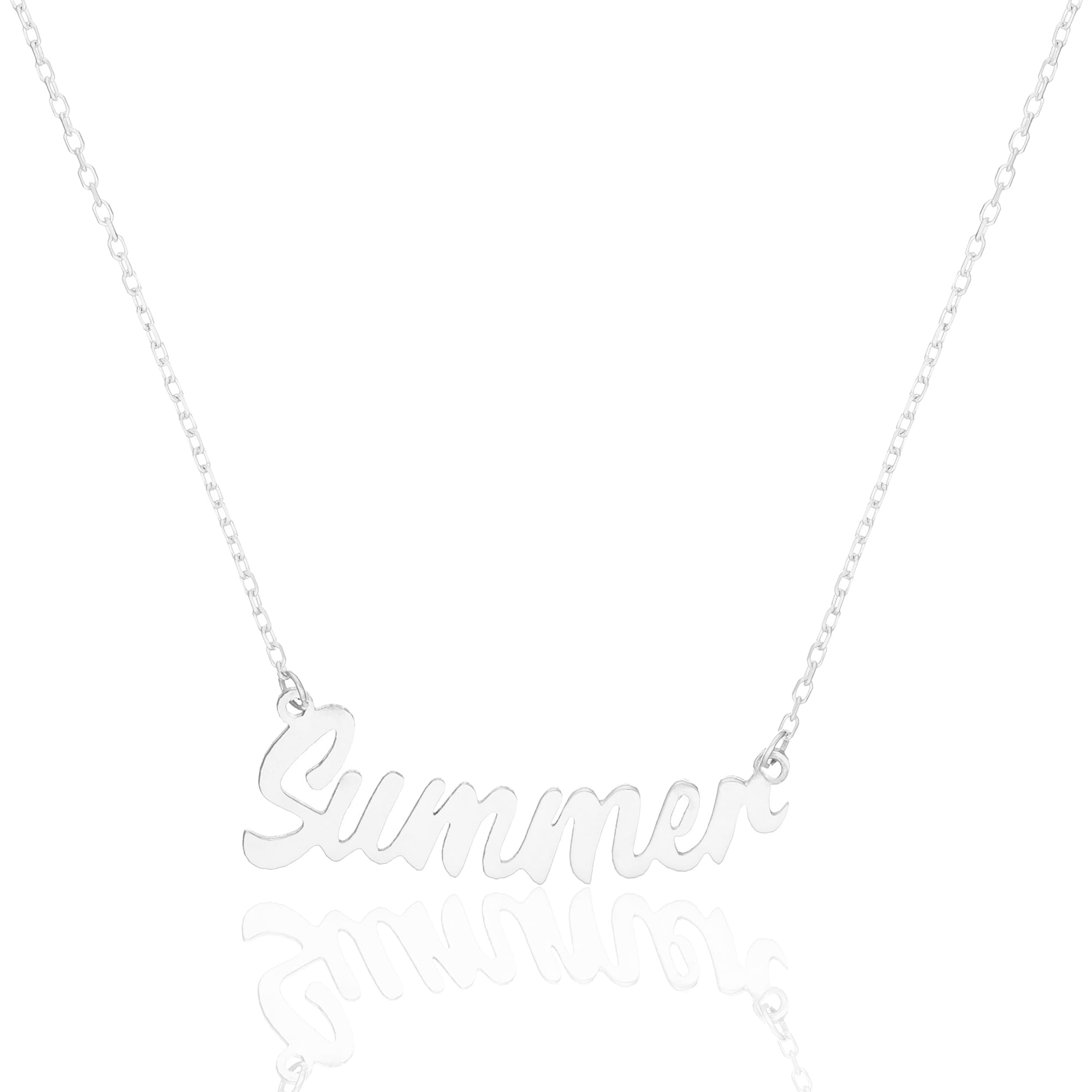 İsim Yazılı Zincir Kolye - 925 GÜMÜŞ