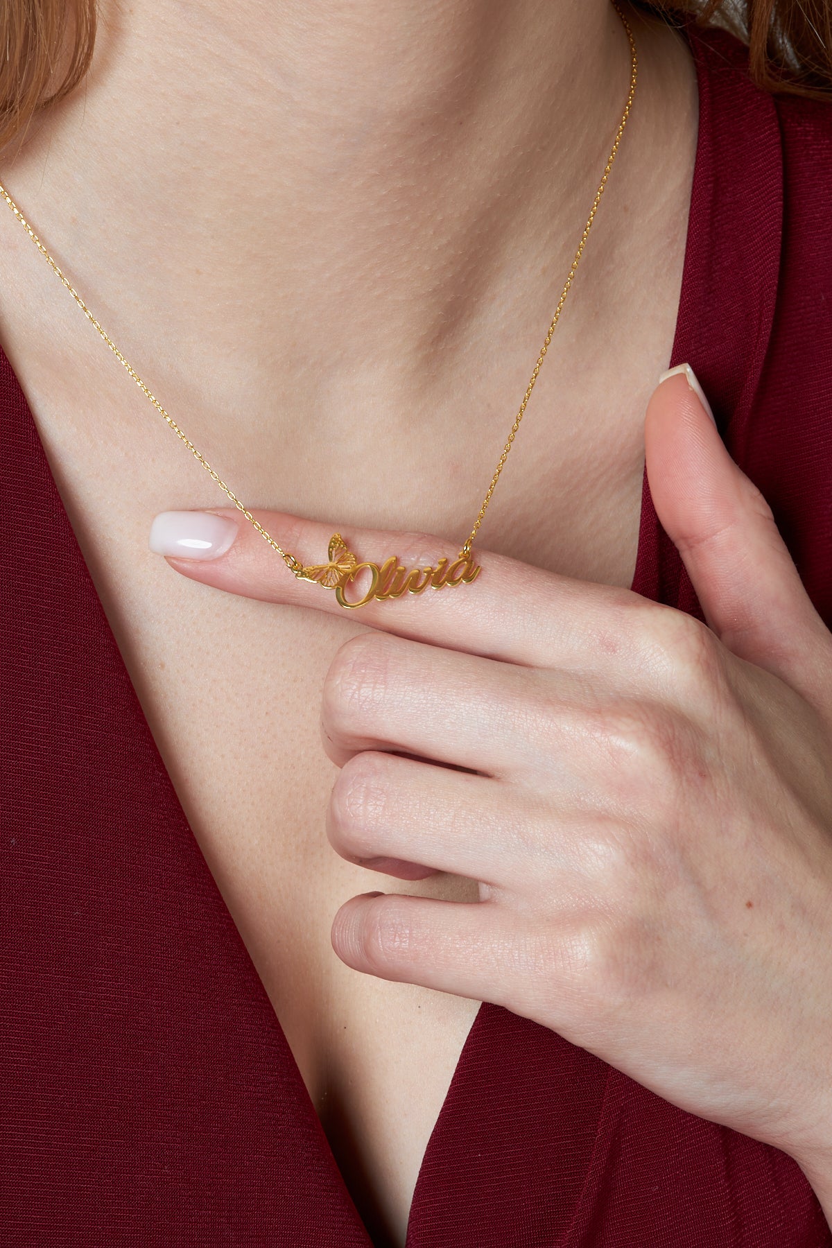 Kelebek Adı Kolye - 925 GÜMÜŞ