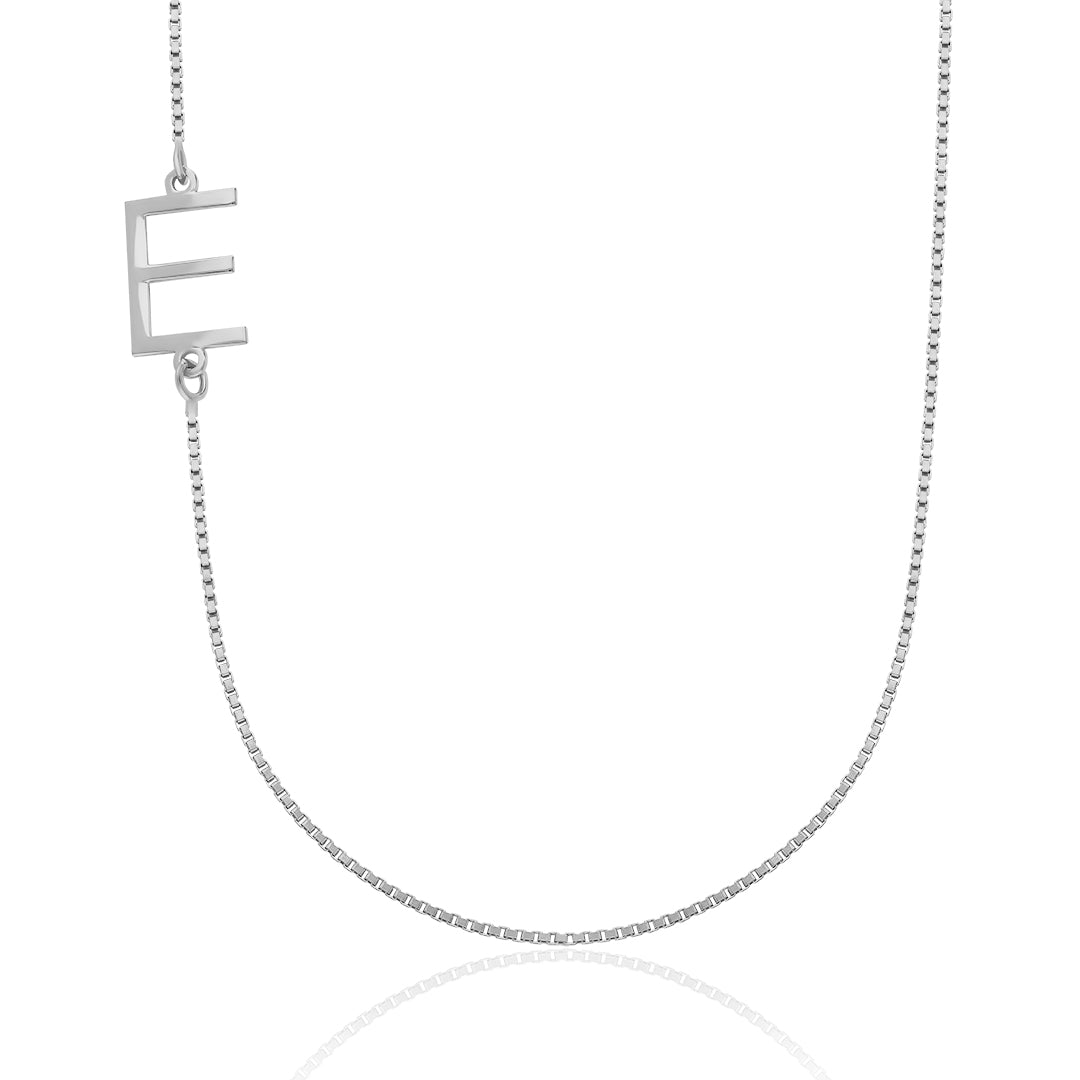 Küp Zincirli Sade Harf Köprücük Kolye - 925 GÜMÜŞ