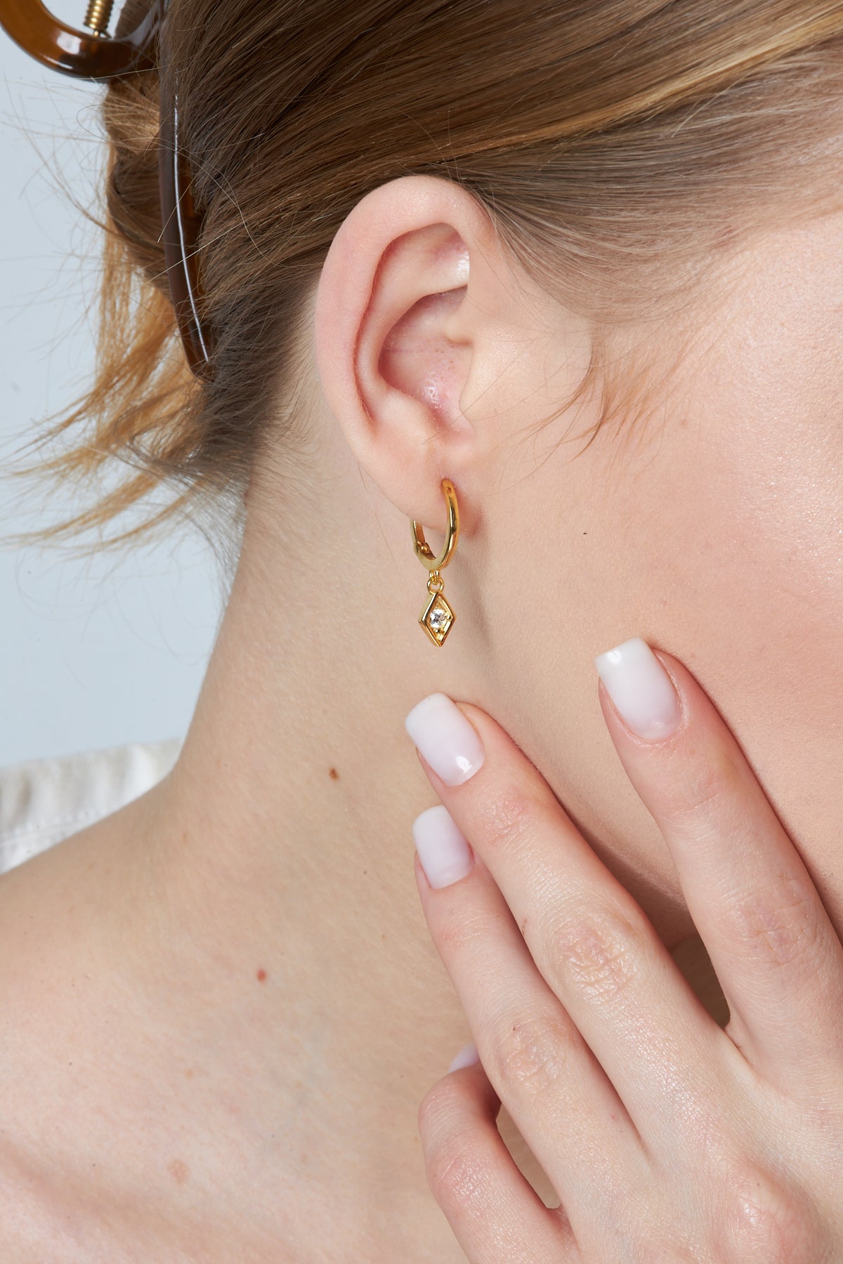 Zirkon Taşlı Sallantılı Küpe - 925 GÜMÜŞ