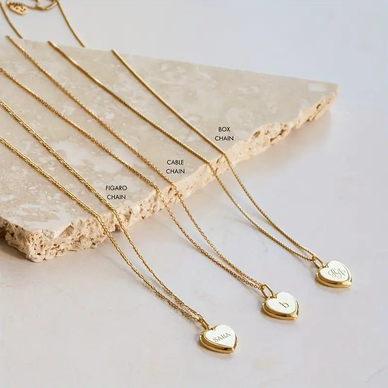 İşlemeli Kalp Kolye