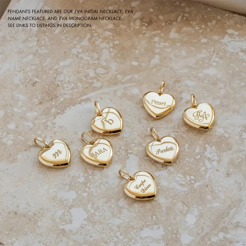 İşlemeli Kalp Kolye