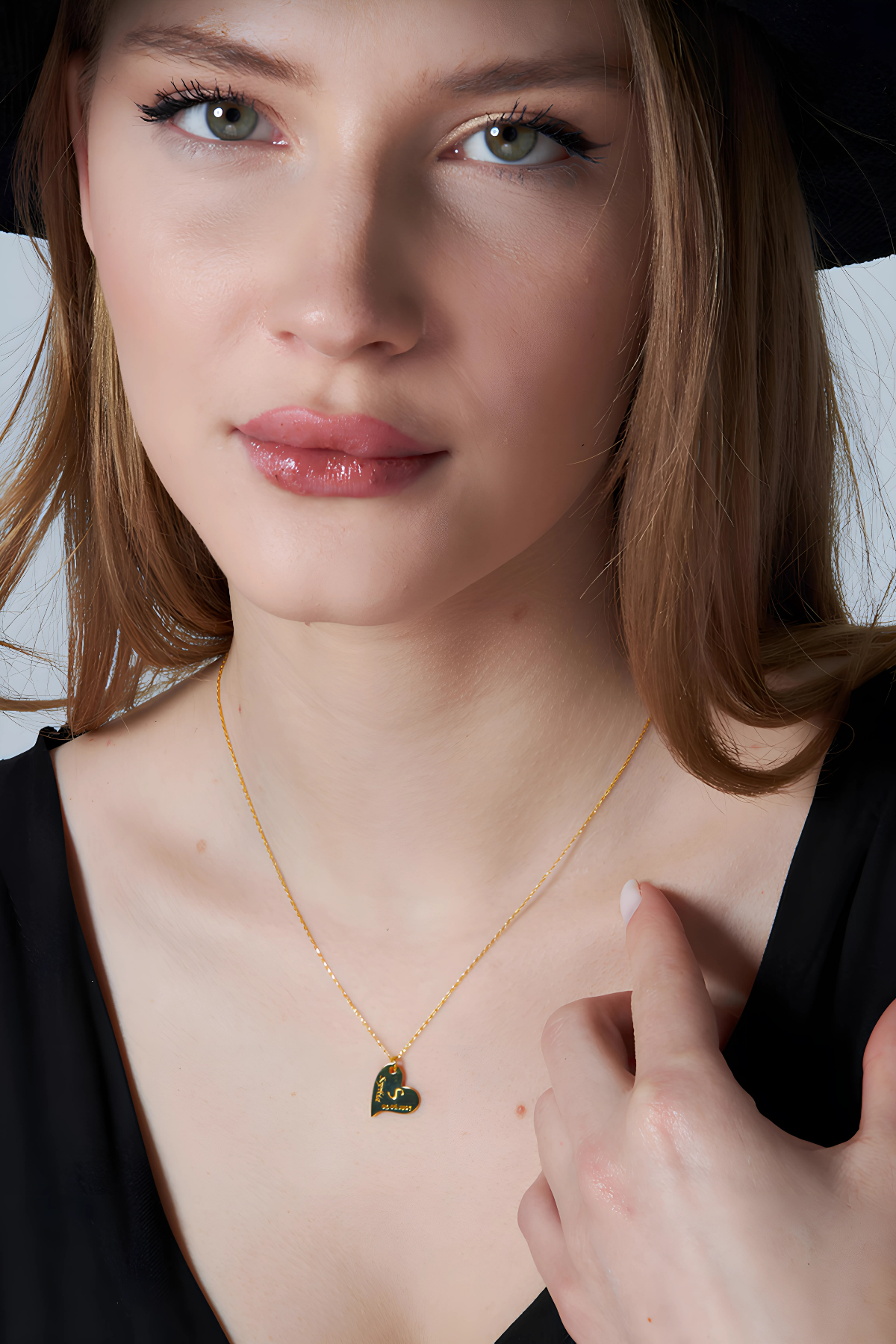 Tarih Harfli Kalp Kolye - 925 GÜMÜŞ