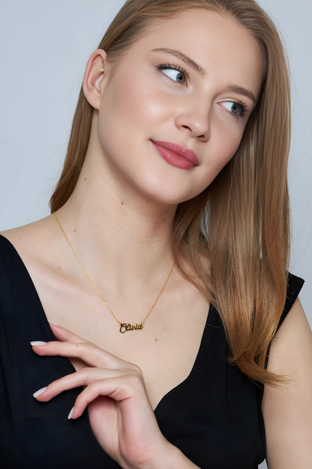 Yatay İsim Kolye - 925 GÜMÜŞ