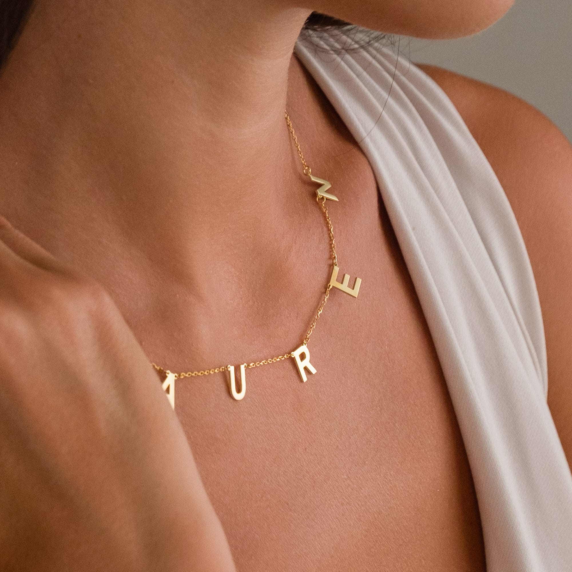 İsimli Basit Zincir Kolye - 925 GÜMÜŞ