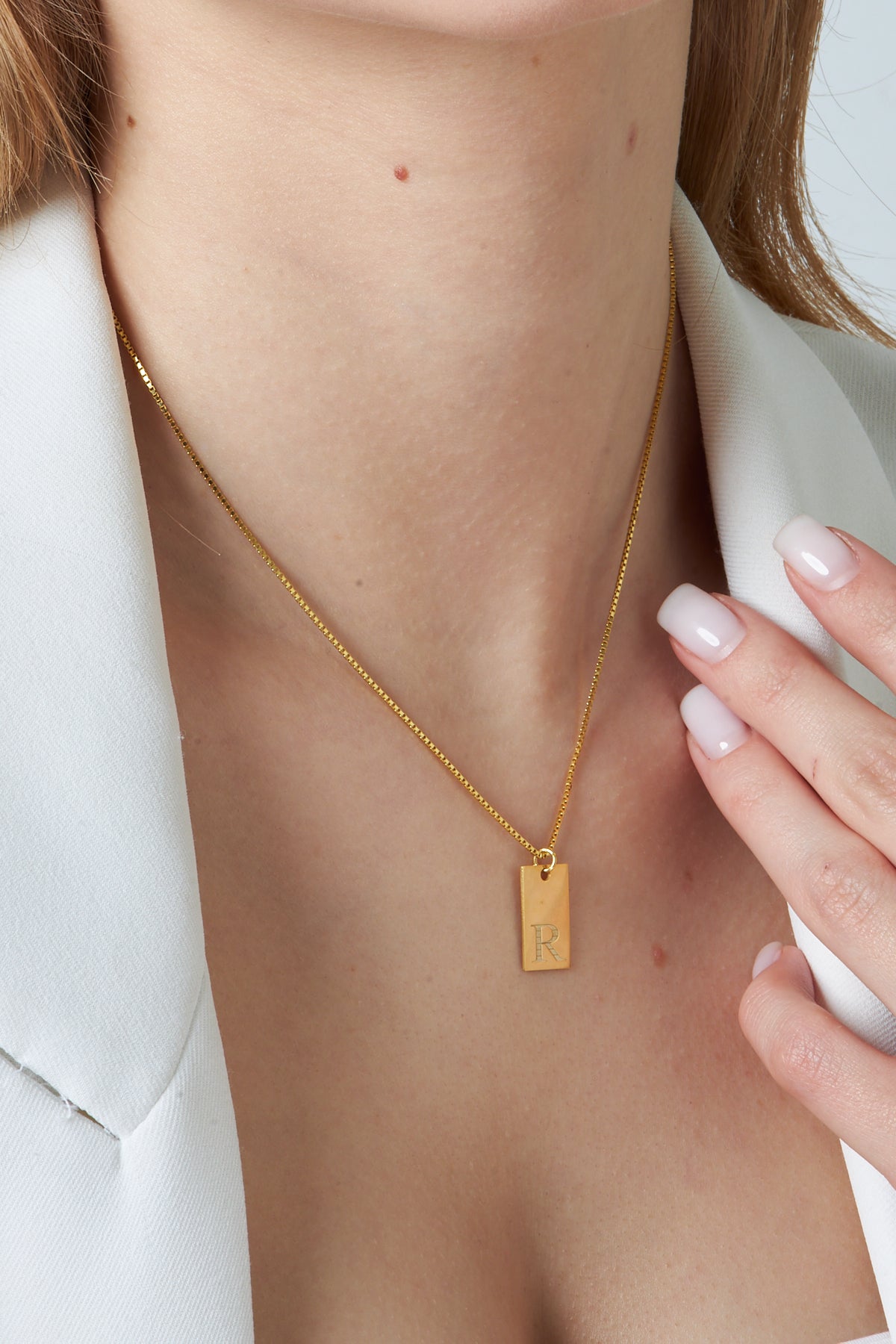 Plaka Alfabe Kolye - 925 GÜMÜŞ