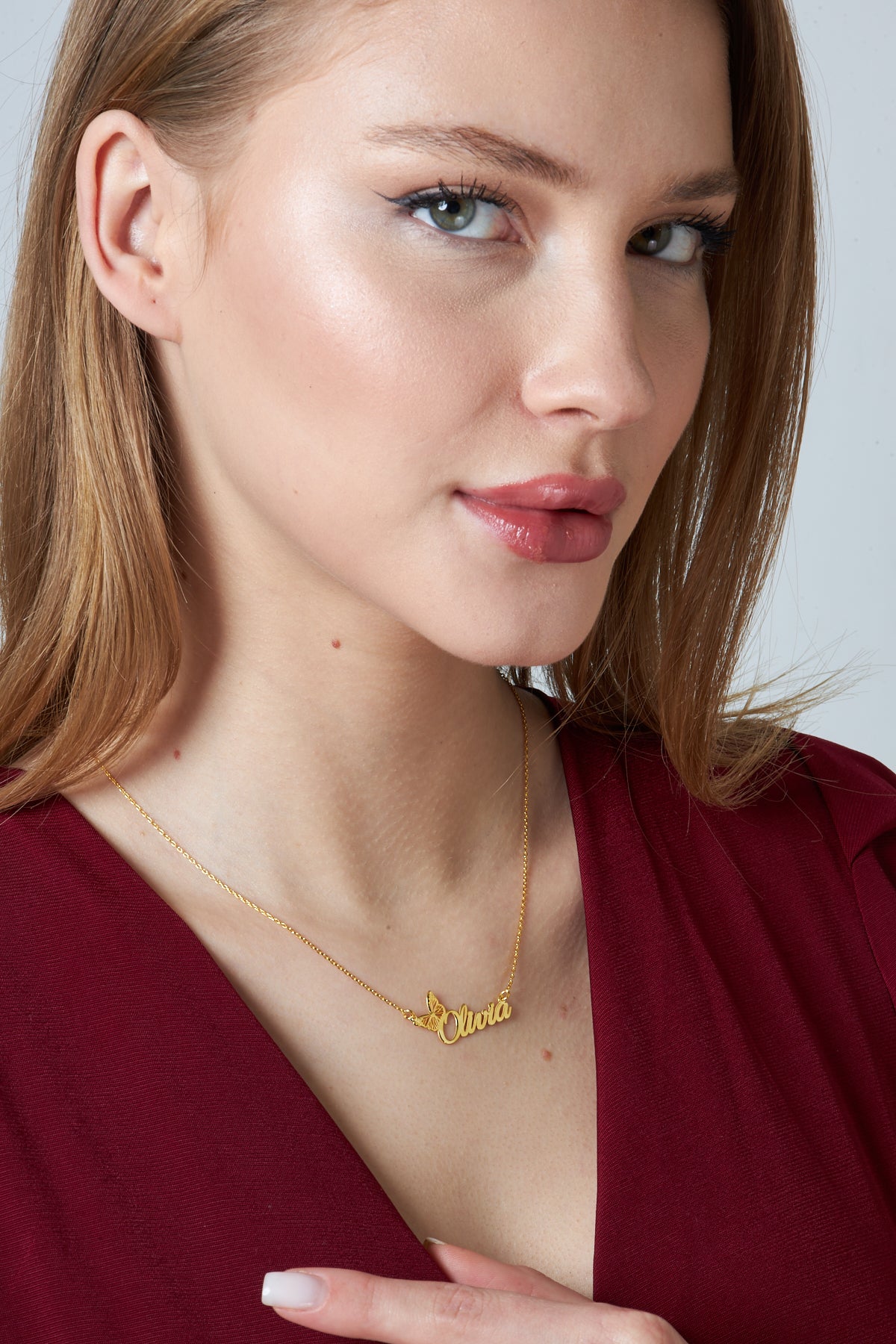 Kelebek Adı Kolye - 925 GÜMÜŞ