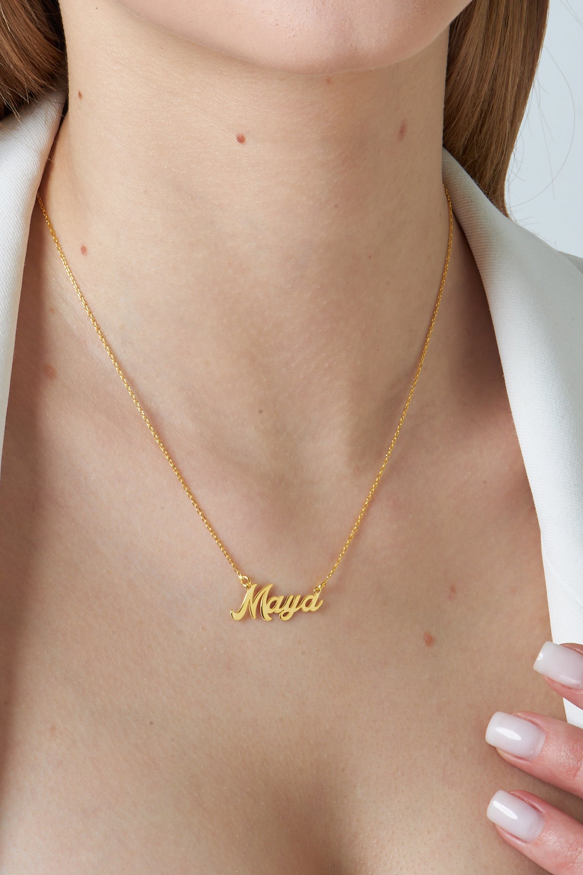 Kalın Harfli İsim Kolye - 925 GÜMÜŞ