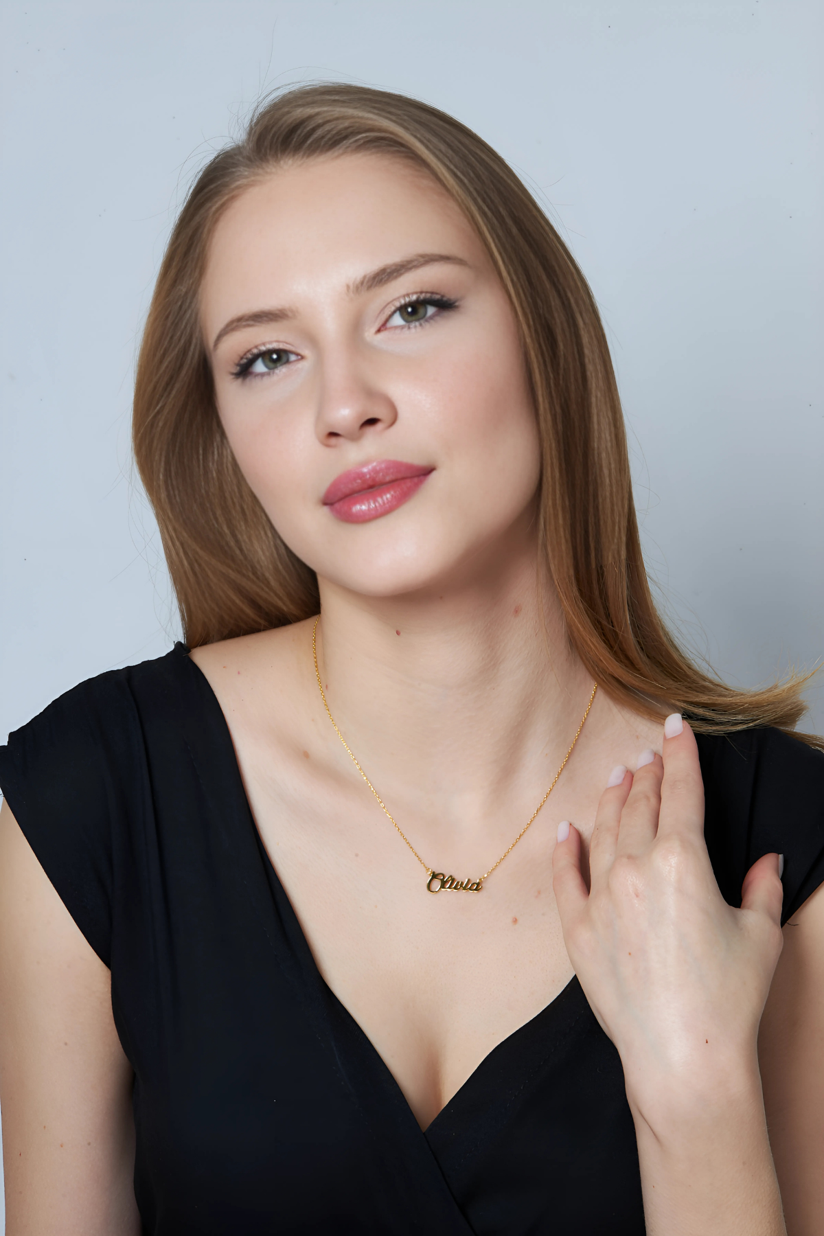 Yatay İsim Kolye - 925 GÜMÜŞ