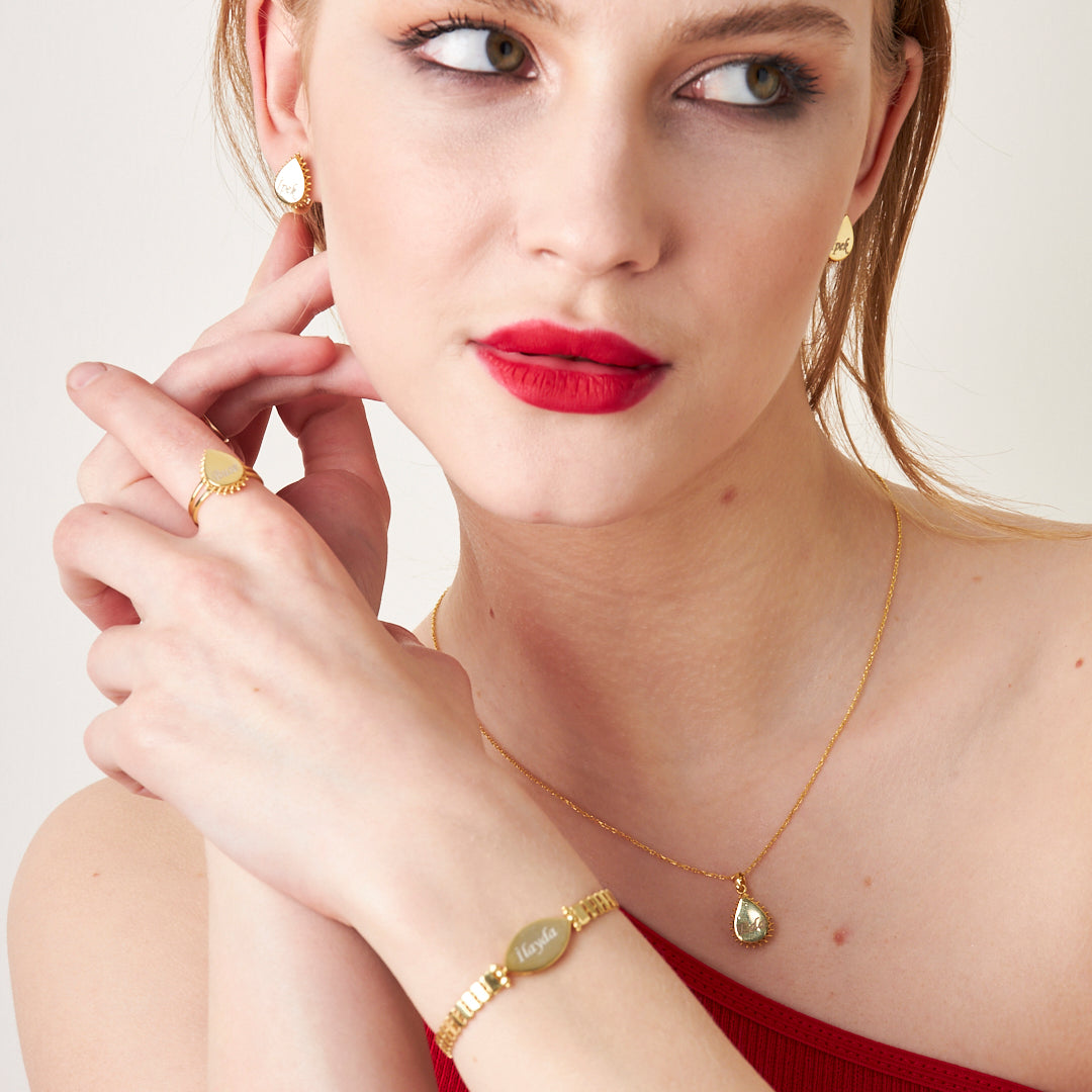 14K Gold İsimli Plaka Seti