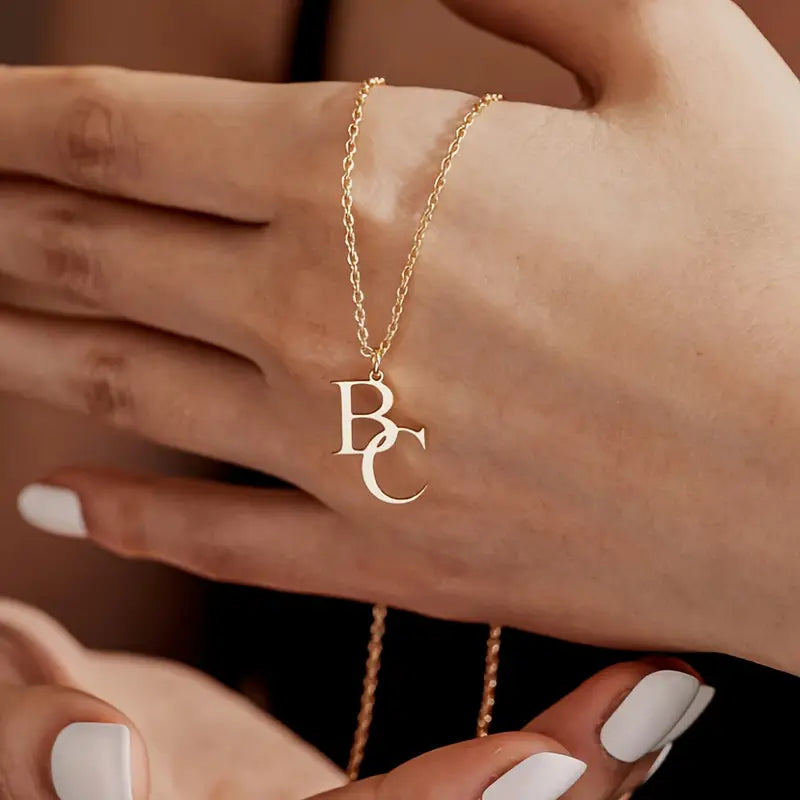 Özel İsimli İlgili Harf Kolye | 925 Gümüş