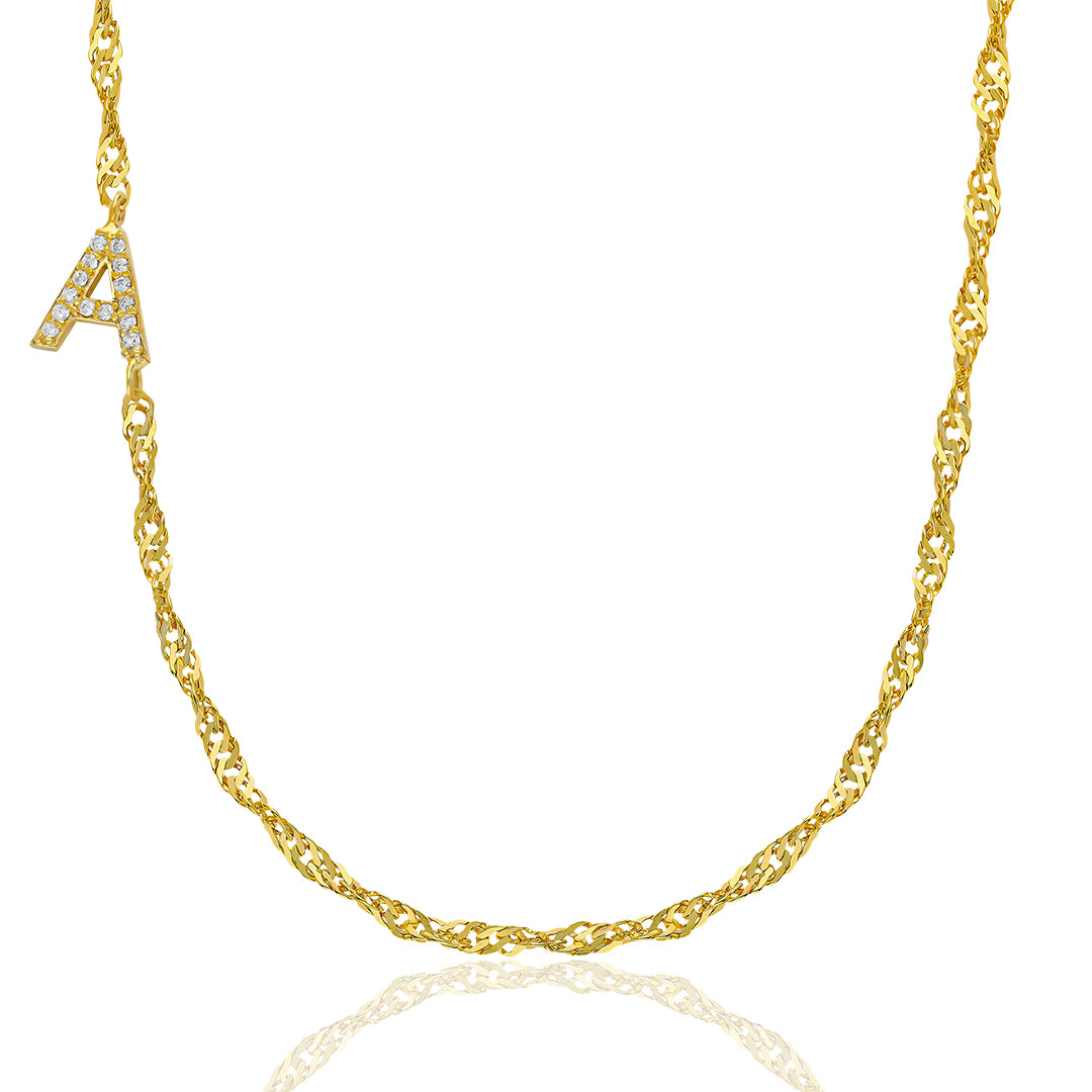 Singapur Zincir Köprücük Kolye - 925 GÜMÜŞ