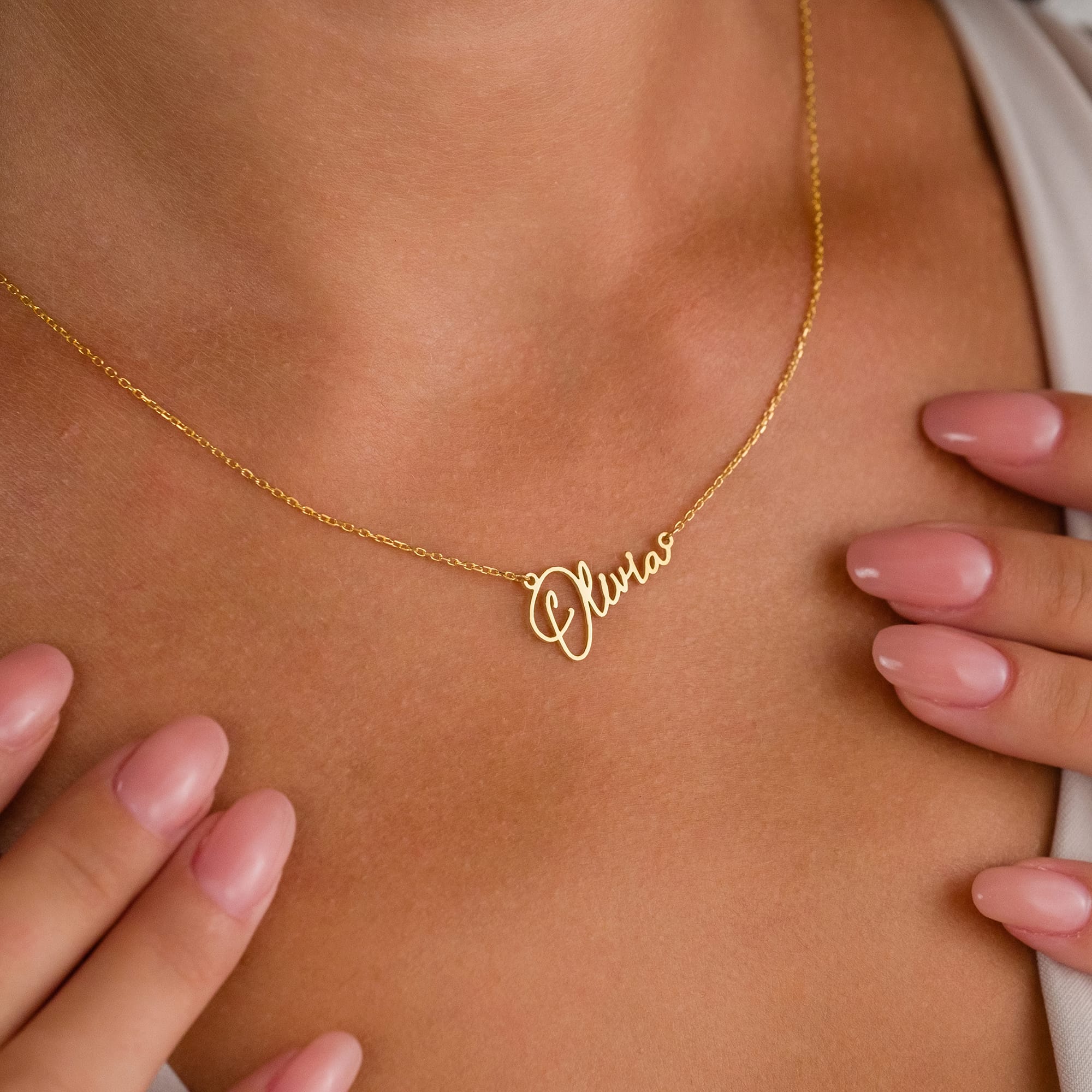 İsim yazılı Zincir Kolye - 925 GÜMÜŞ