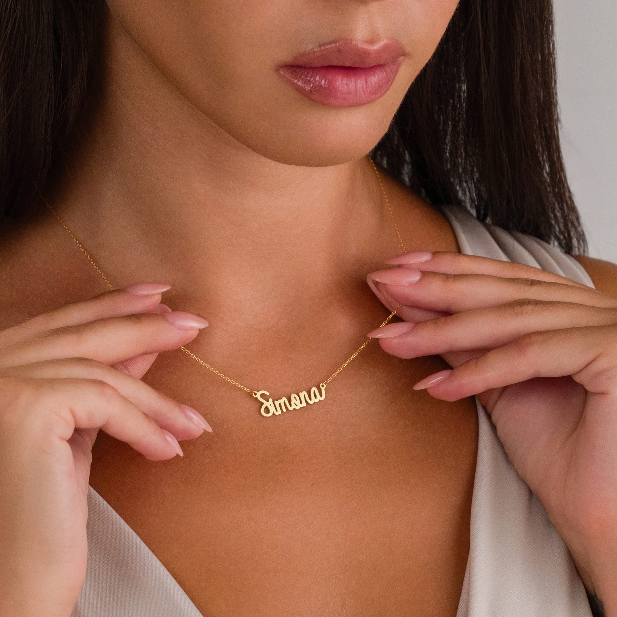 Yapışık Harfler Kolye - 925 GÜMÜŞ