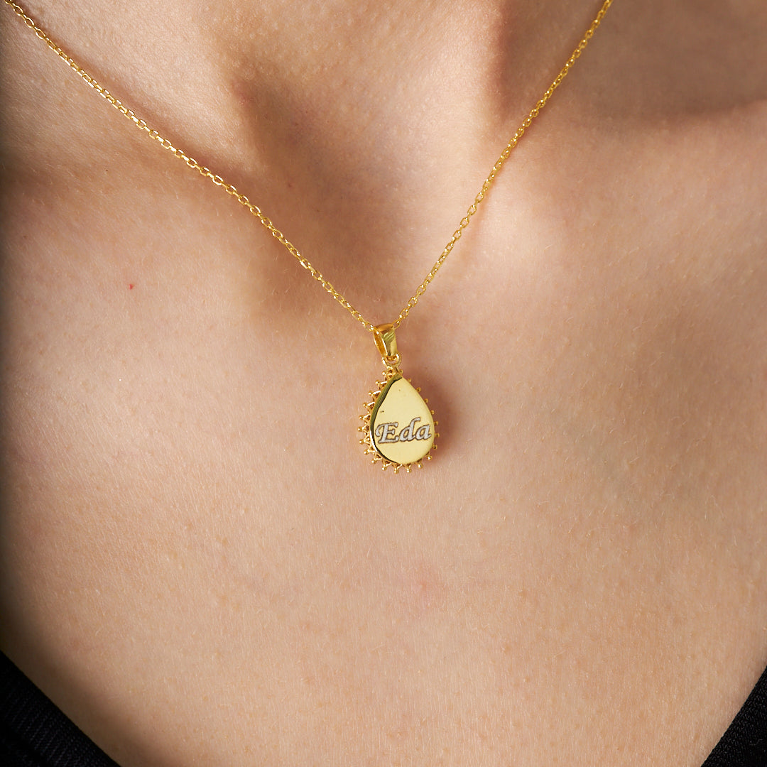 Su Damlası Model İsimli Kolye - 925 GÜMÜŞ