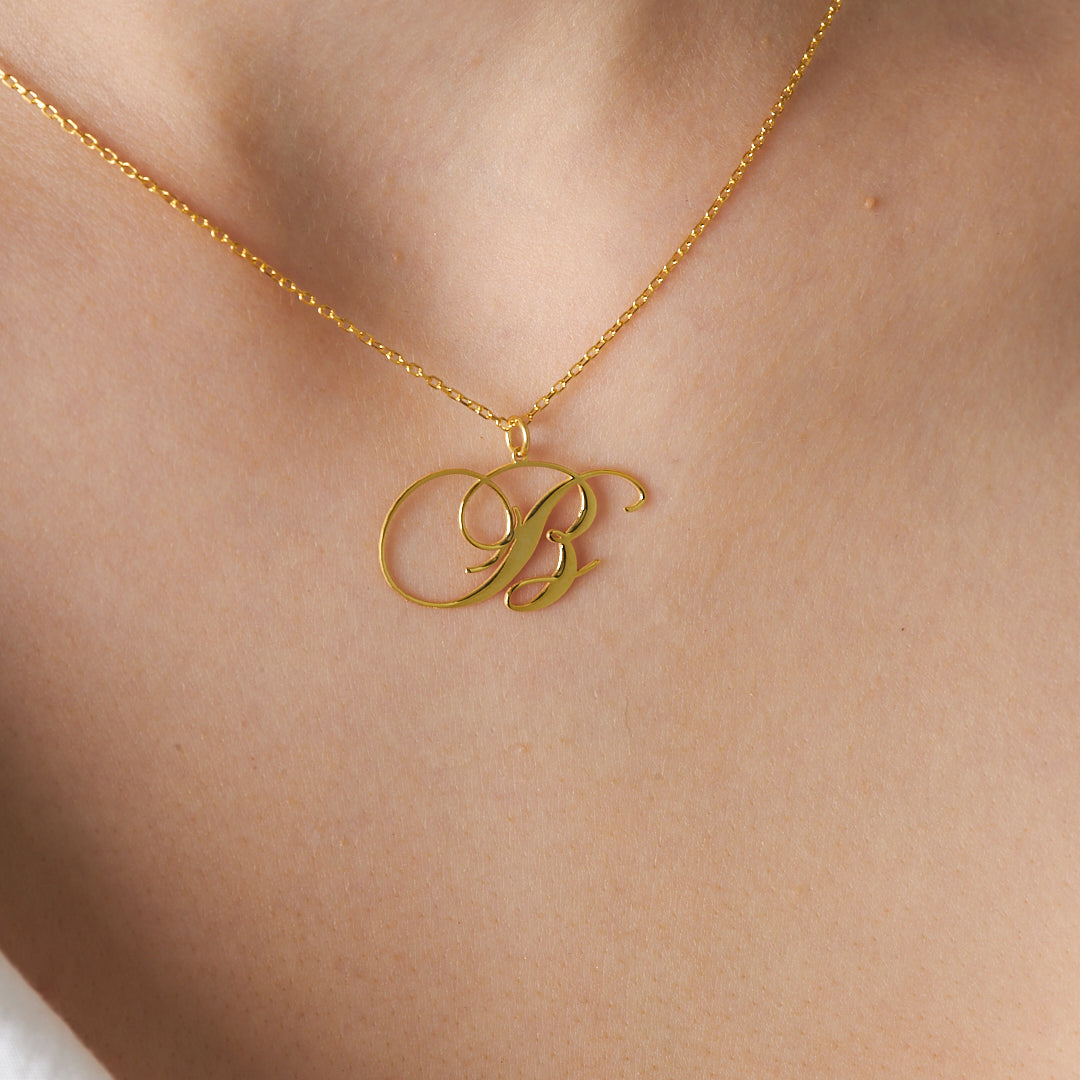 Hayali Harfli Kolye - 925 GÜMÜŞ