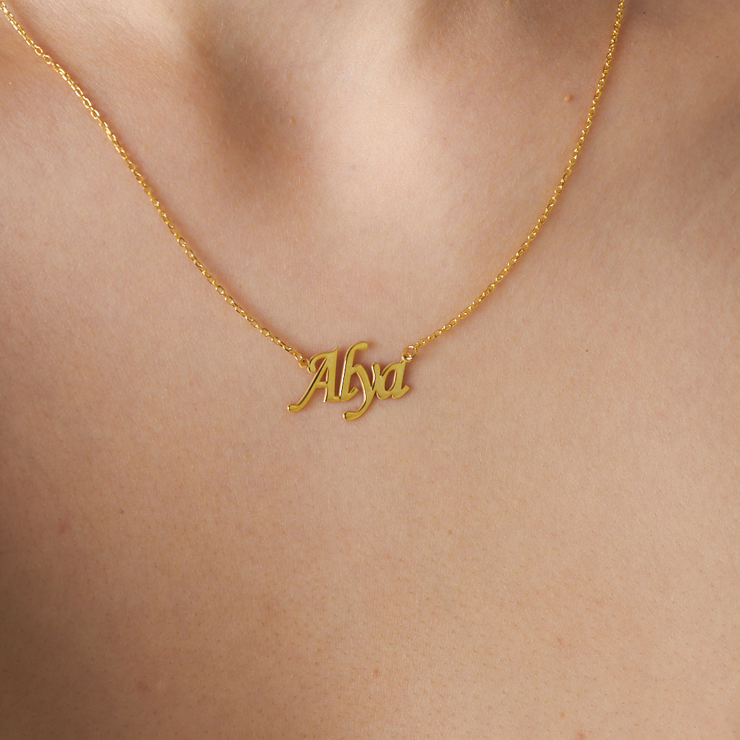 Kuyruklu İsimli Kolye - 925 GÜMÜŞ