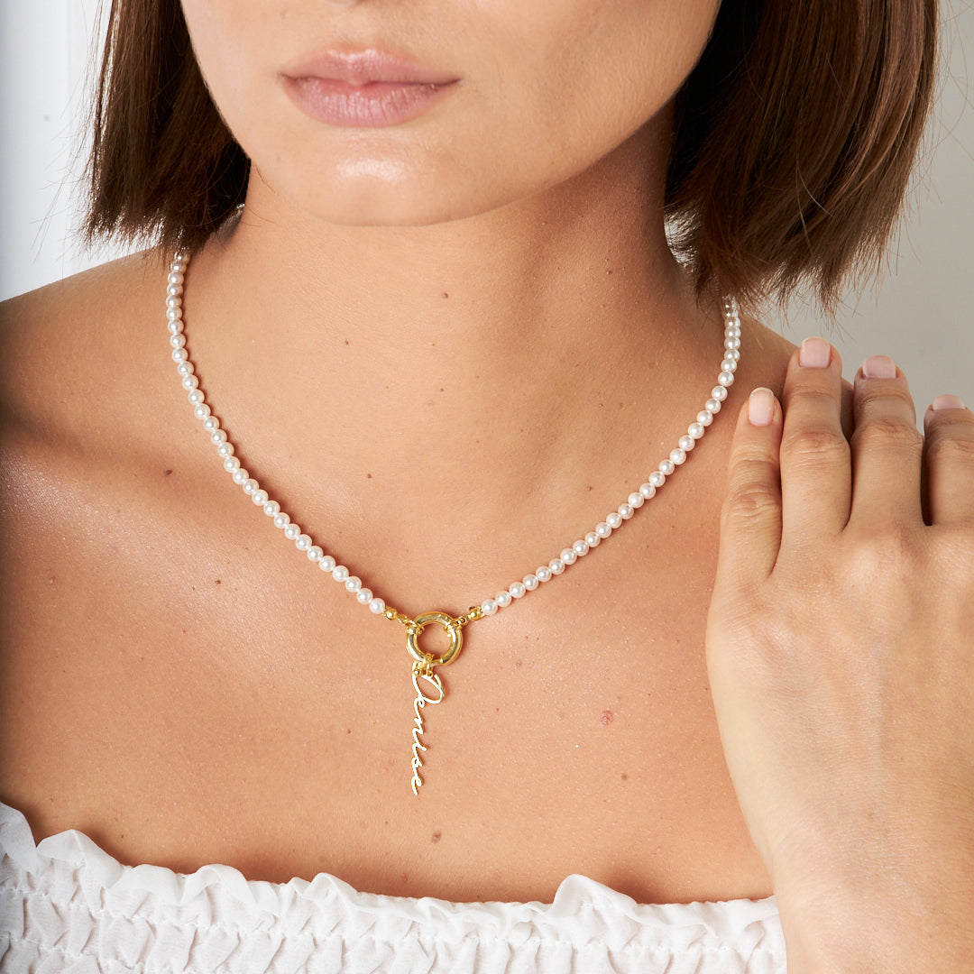 İsimli Denizci Kilit Kolye - 925 GÜMÜŞ