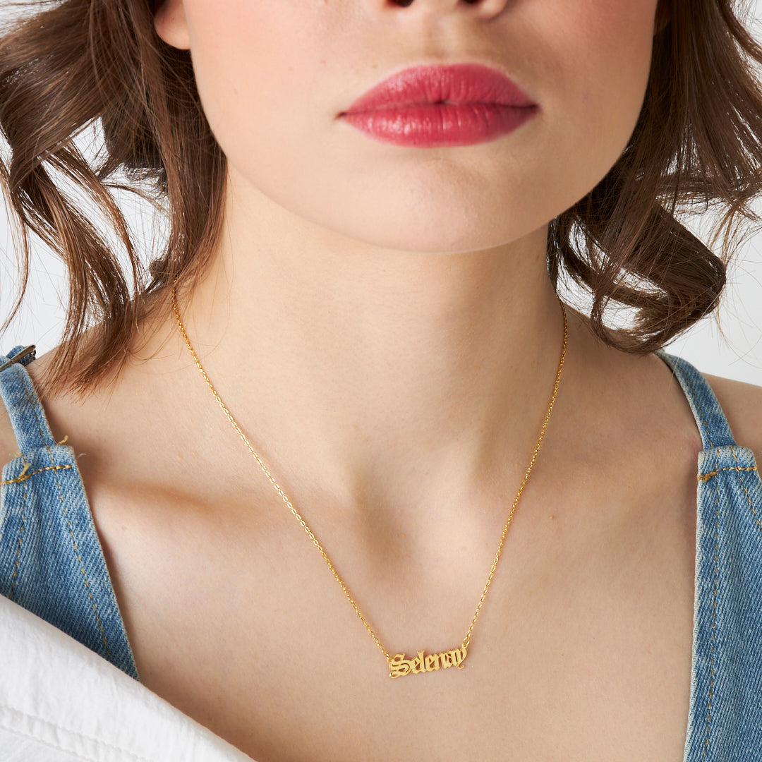 Karmaşık Yazılı İsim Kolye - 925 GÜMÜŞ