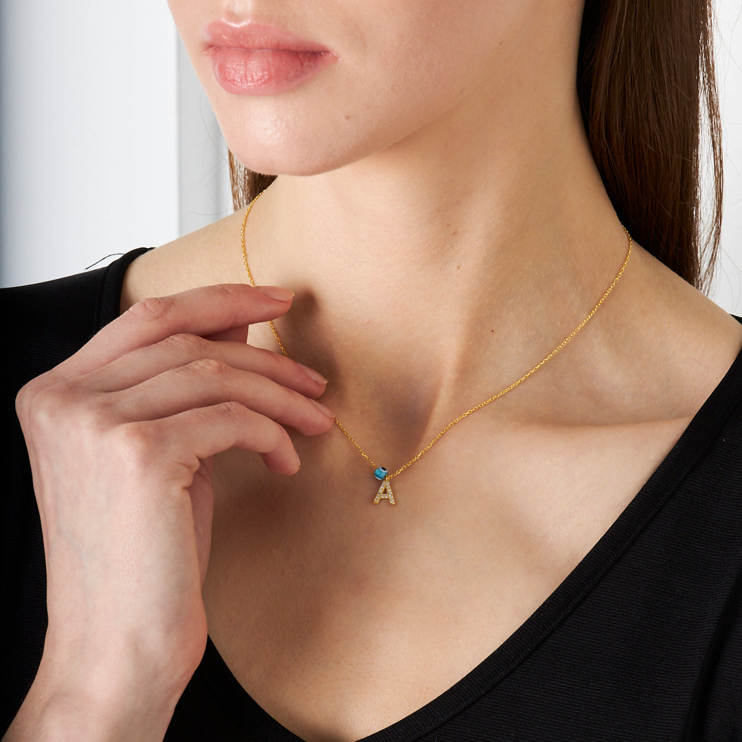 Nazar Taşlı Kolye - 925 GÜMÜŞ