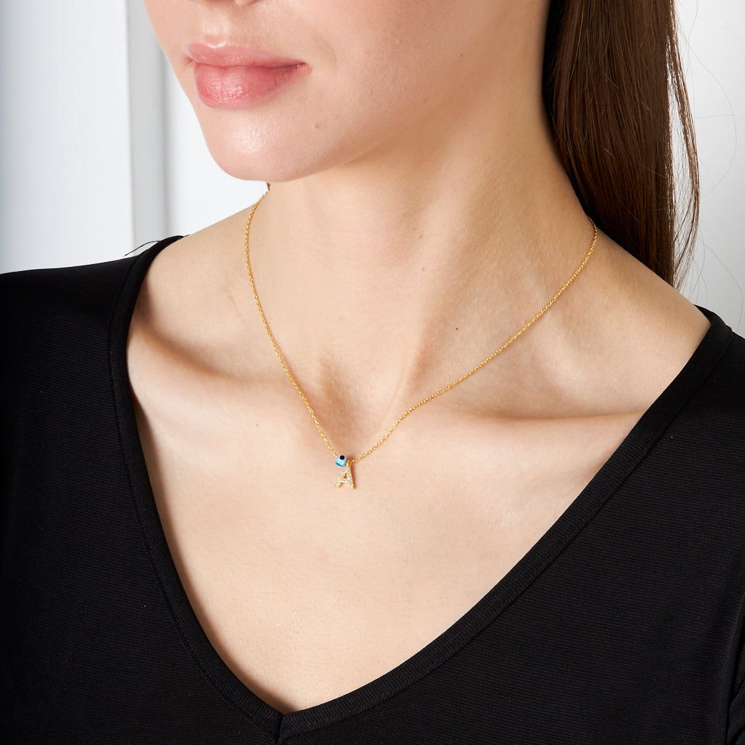 Nazar Taşlı Kolye - 925 GÜMÜŞ