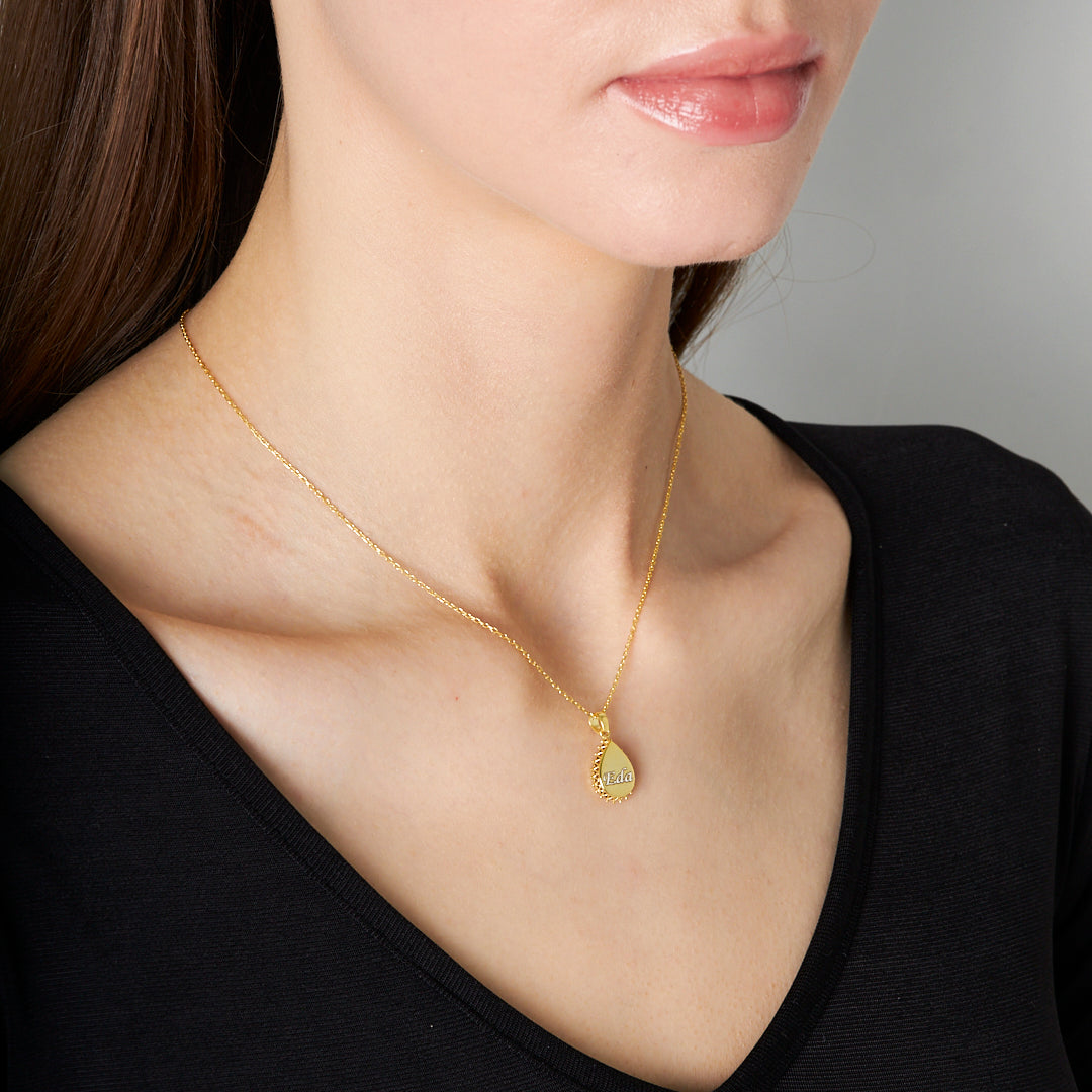 Su Damlası Model İsimli Kolye - 925 GÜMÜŞ