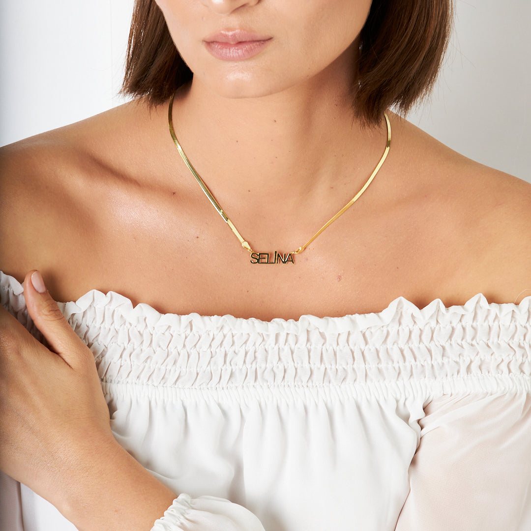 Yılanlı Zincir İsimli Kolye - 925 GÜMÜŞ