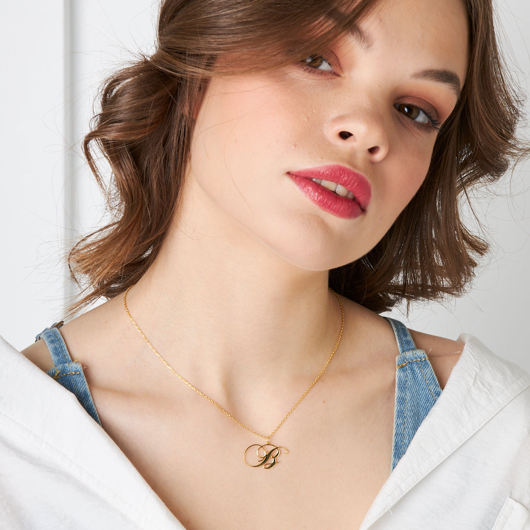 Hayali Harfli Kolye - 925 GÜMÜŞ