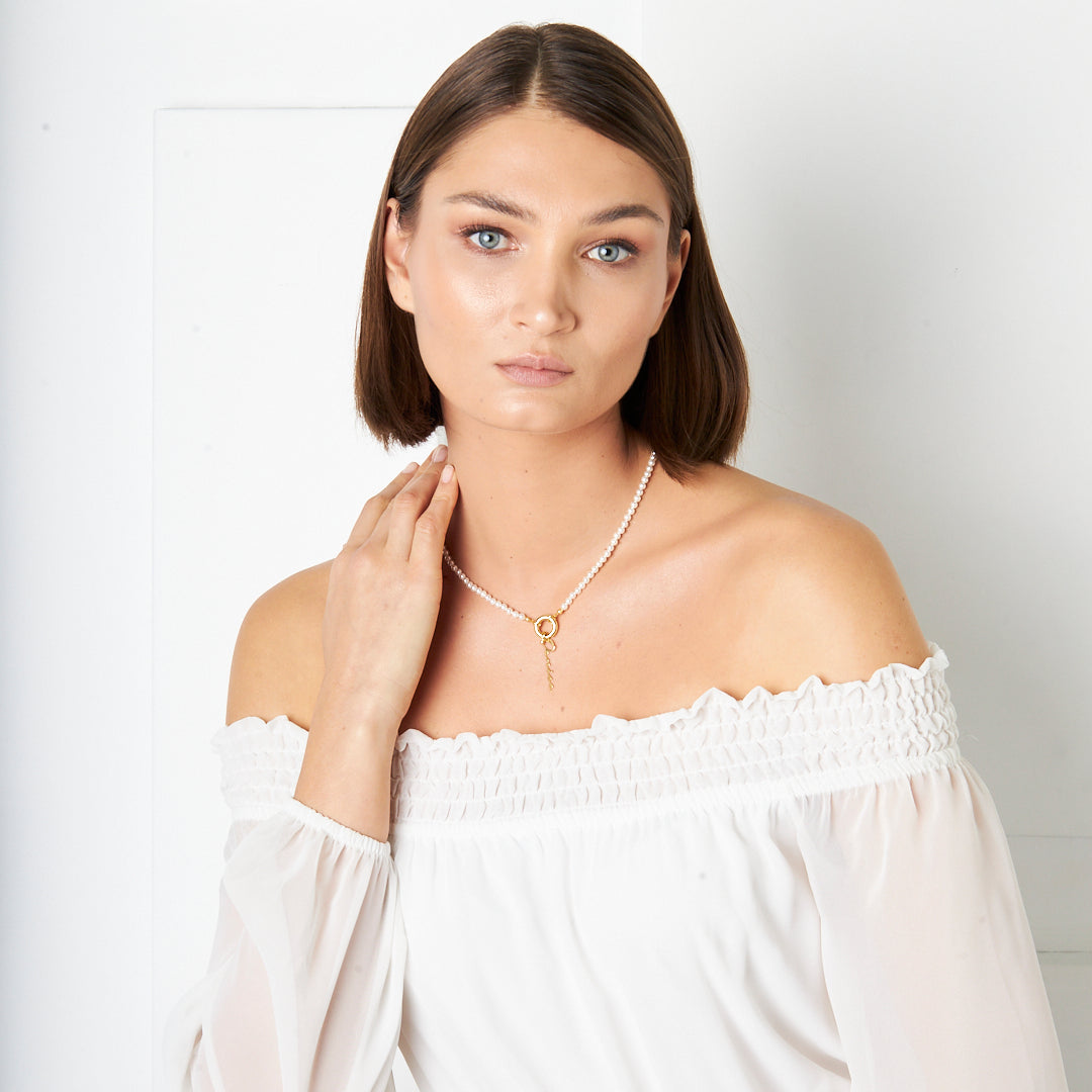 İsimli Denizci Kilit Kolye - 925 GÜMÜŞ