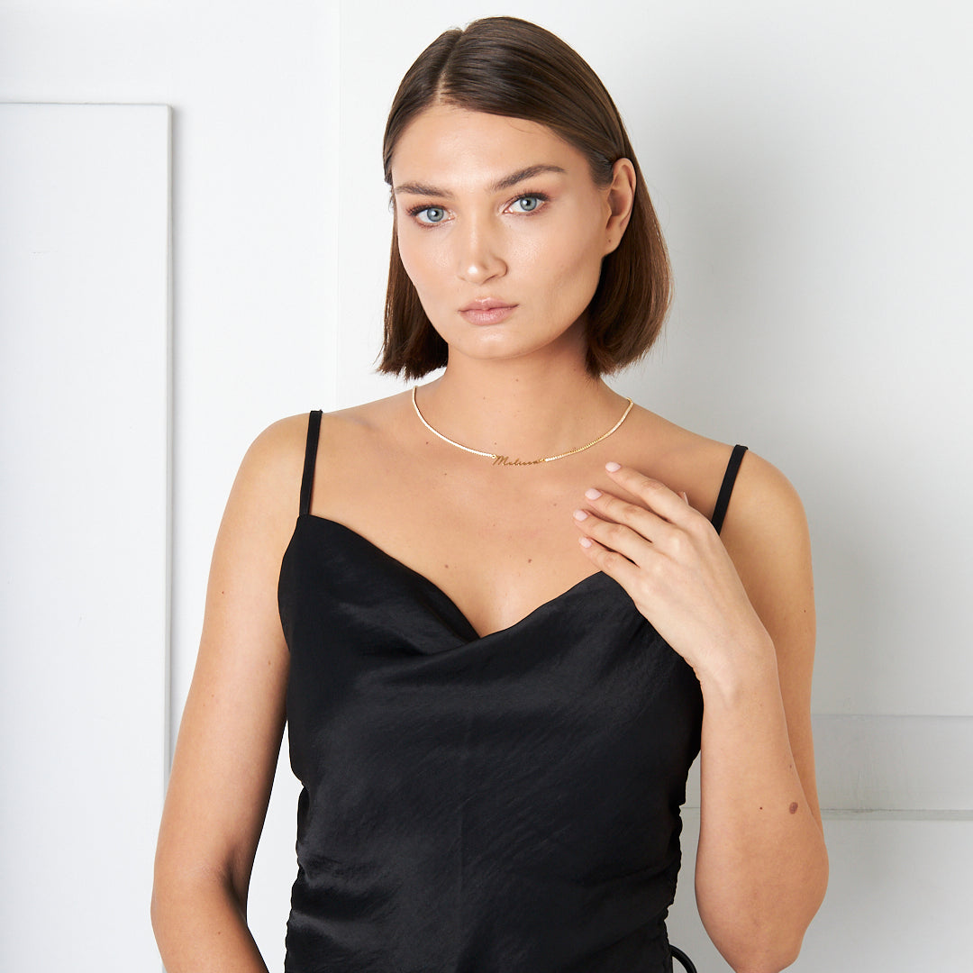 Su Yolu Zinciri İsimli Kolye - 925 GÜMÜŞ