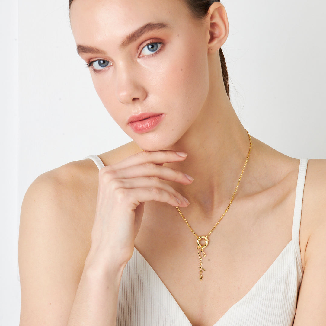 İmza Kilitli Kolye - 925 GÜMÜŞ