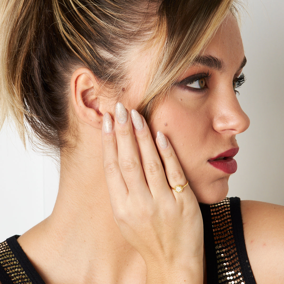 Papatya Modeli Yüzük - 925 GÜMÜŞ