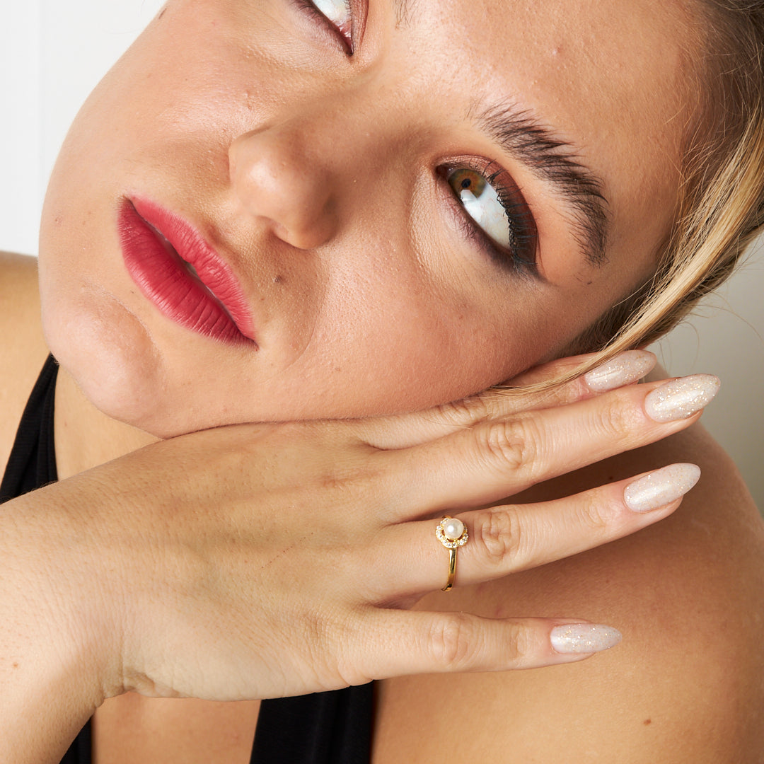 Su İnci Yüzük - 925 GÜMÜŞ