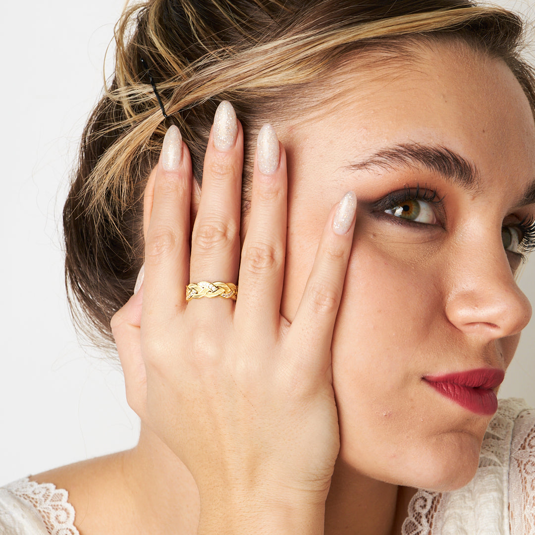 Örgü Yüzük - 925 GÜMÜŞ