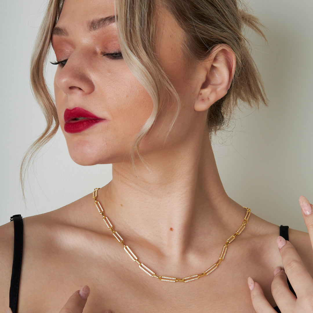 Çapa Zirkon Kolye - 925 GÜMÜŞ