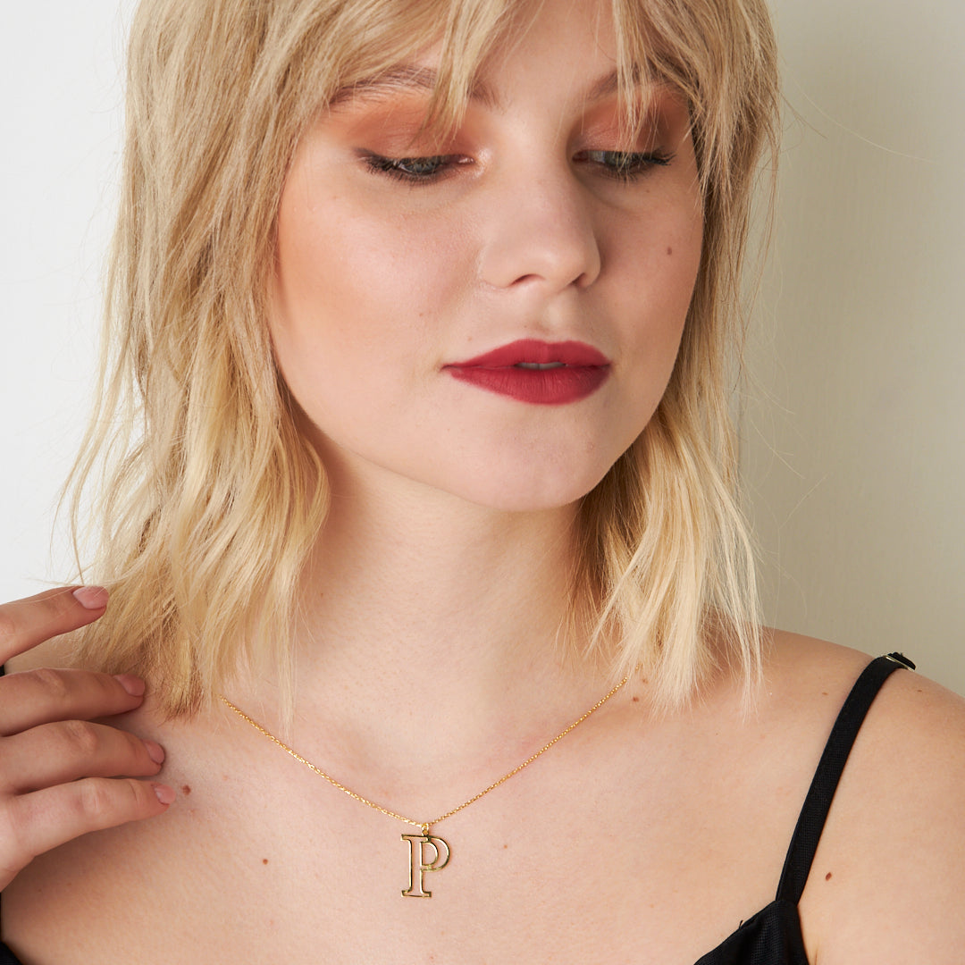 Büyük Harf Kolye - 925 GÜMÜŞ