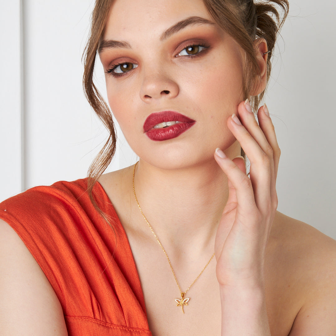 Yusufçuk Böceği Kolye - 925 GÜMÜŞ