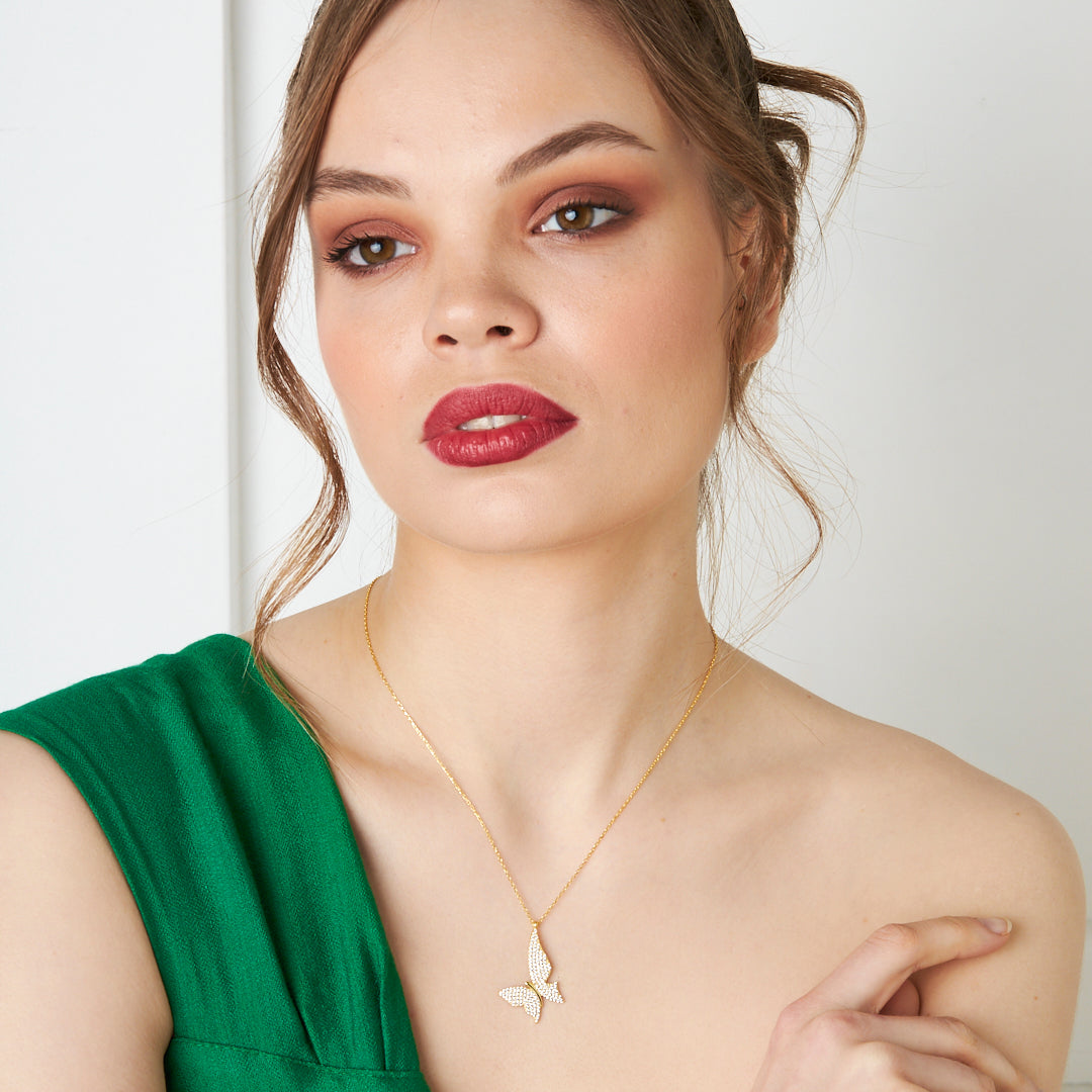 Kelebek Kolye - 925 GÜMÜŞ