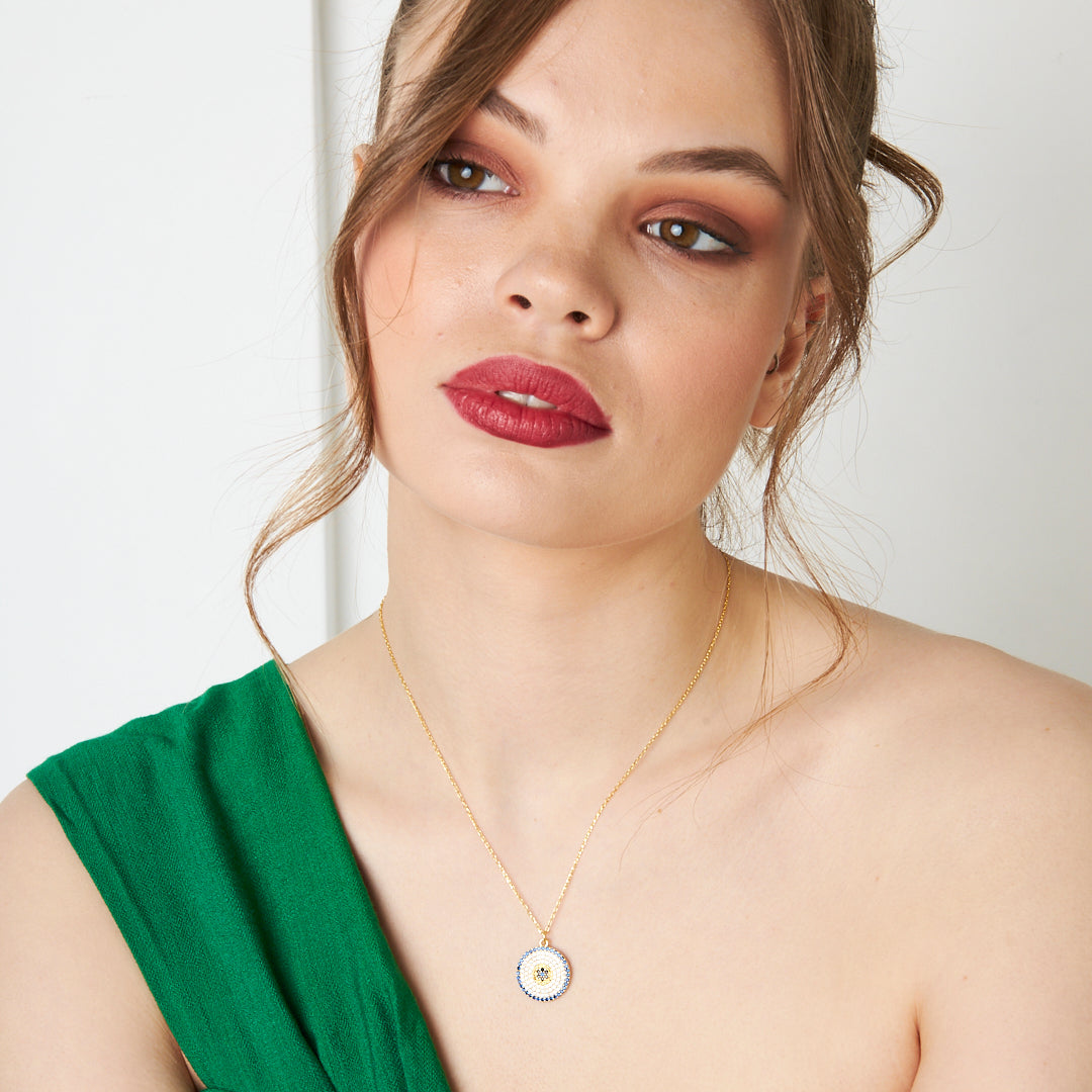 Büyük Nazar Kolyesi - 925 GÜMÜŞ