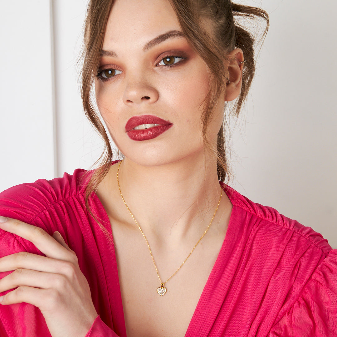 Beyaz Taşlı Minimalist Kolye - 925 GÜMÜŞ