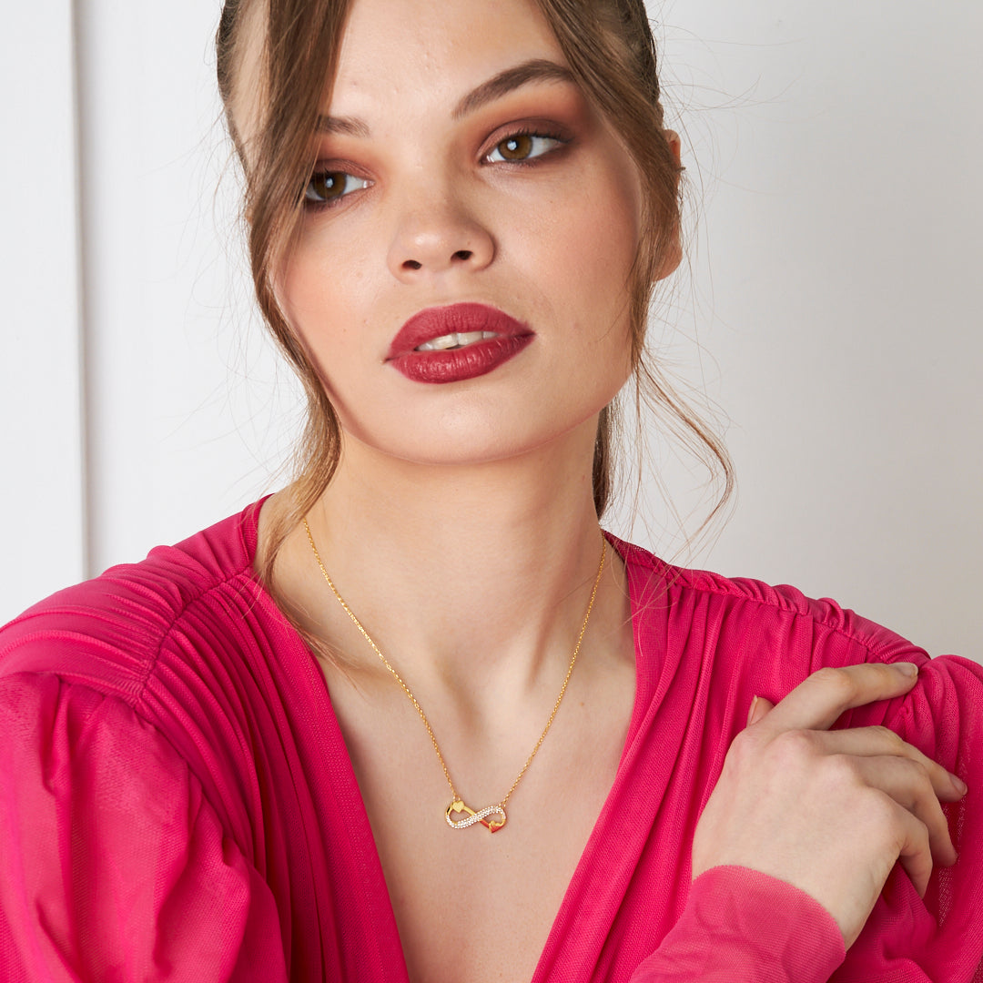 Kalpli Sonsuz Kolye - 925 GÜMÜŞ