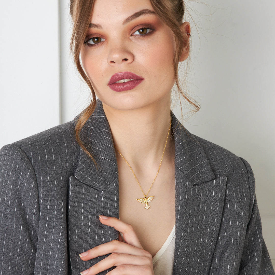 Anka Kuşu Kolye - 925 GÜMÜŞ