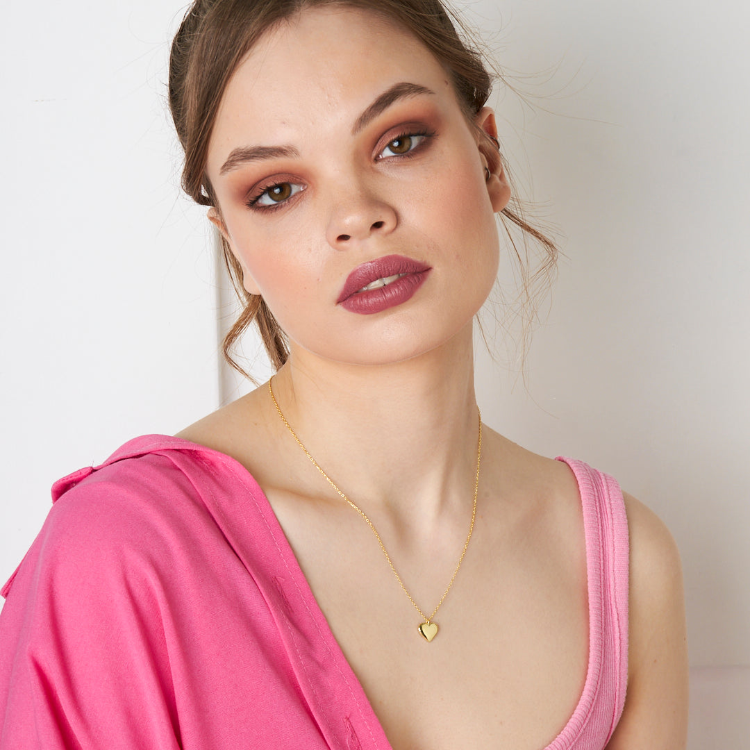 Plaka Kalp Kolye - 925 GÜMÜŞ