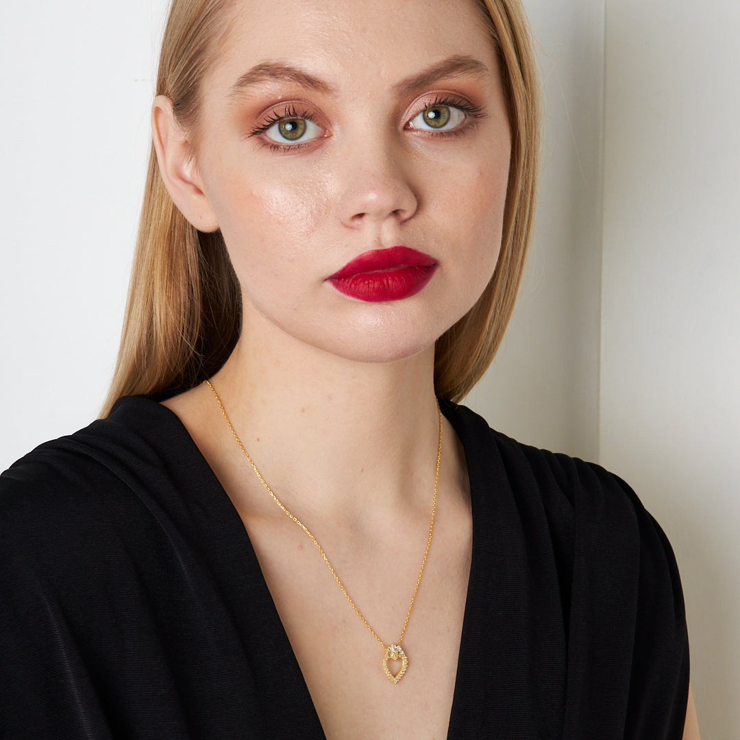 Kraliçe Kalp Kolye - 925 GÜMÜŞ