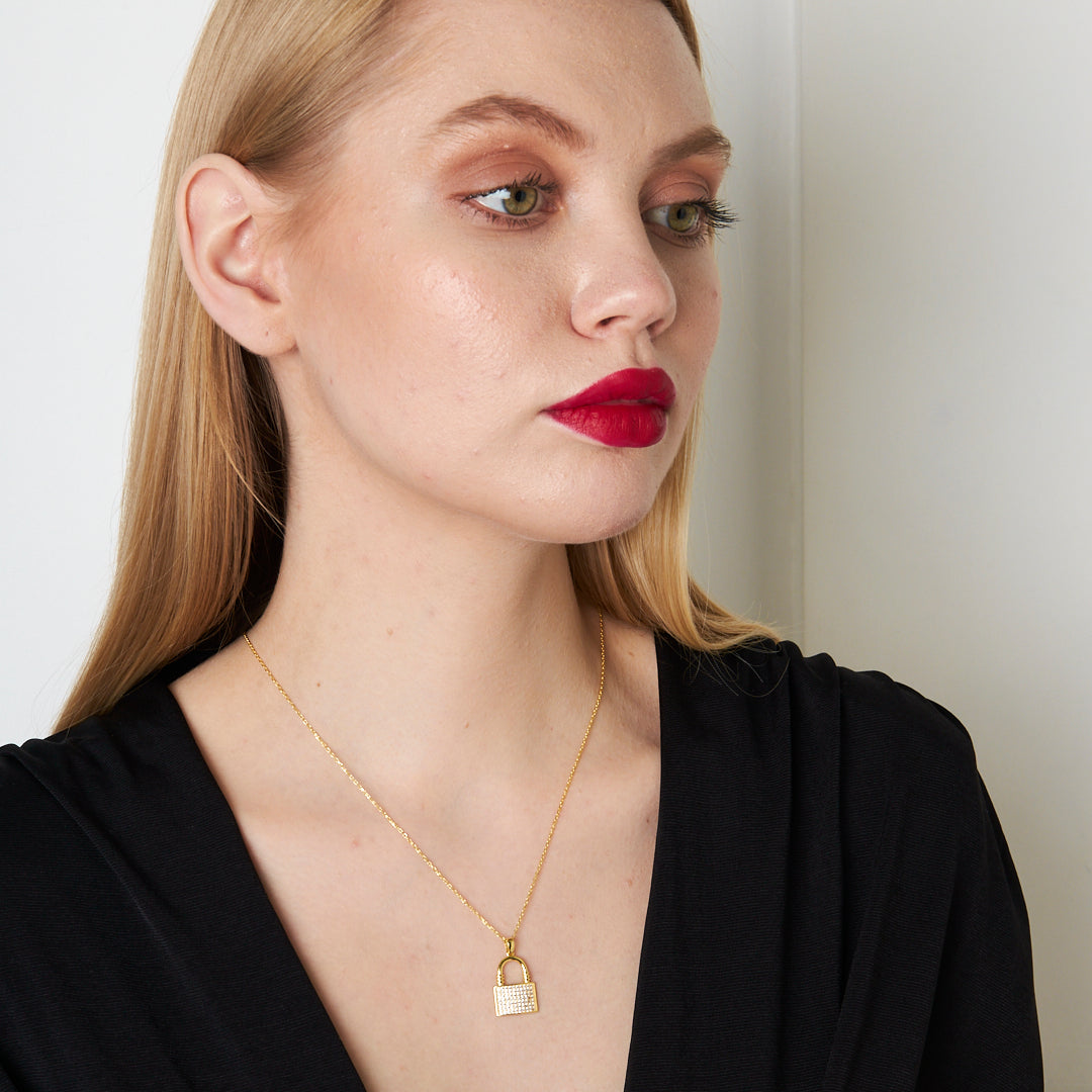 Kilit Kolye - 925 GÜMÜŞ